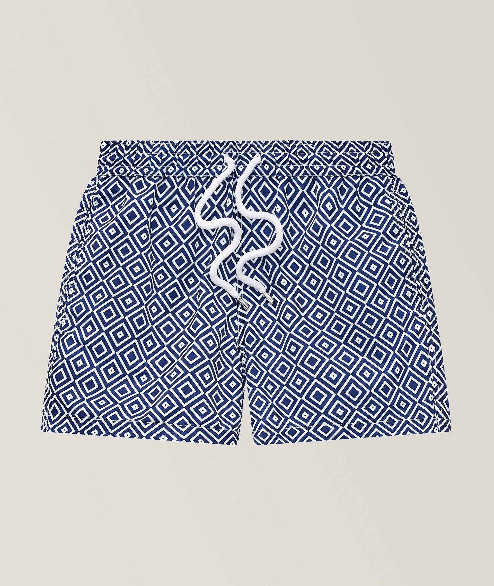 Angra Geo Print Swim Shorts & Pouch Set image 0