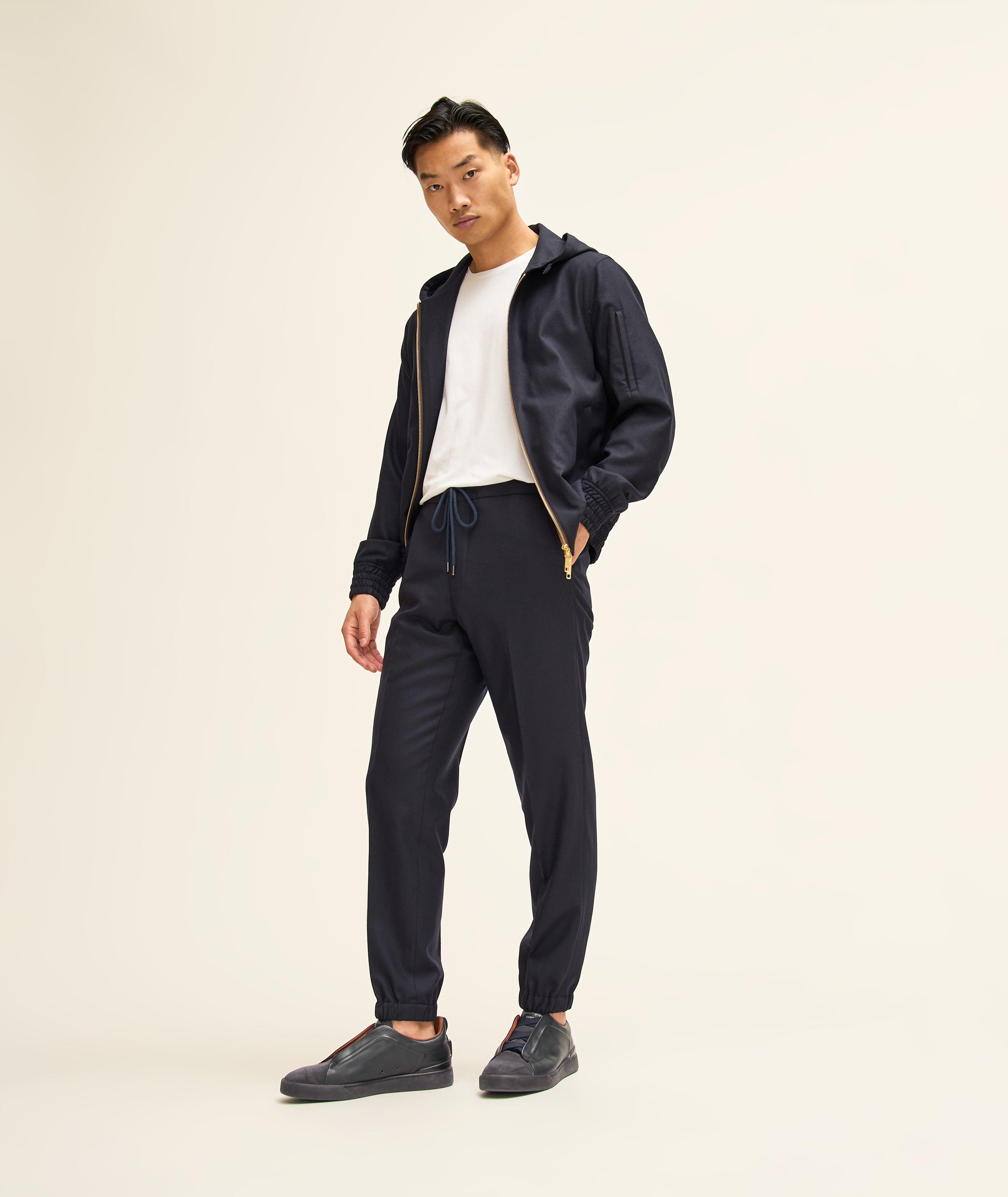 Solid Wool-Blend The Sartorial Track Jacket image 0