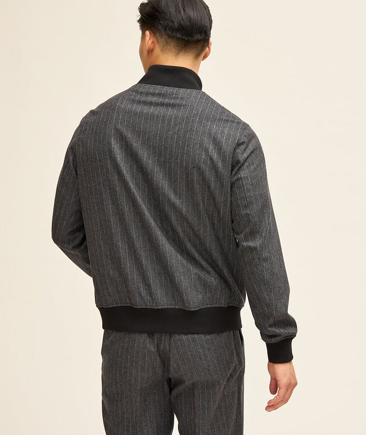Melange Striped Wool-Blend The Sartorial Track Jacket image 2