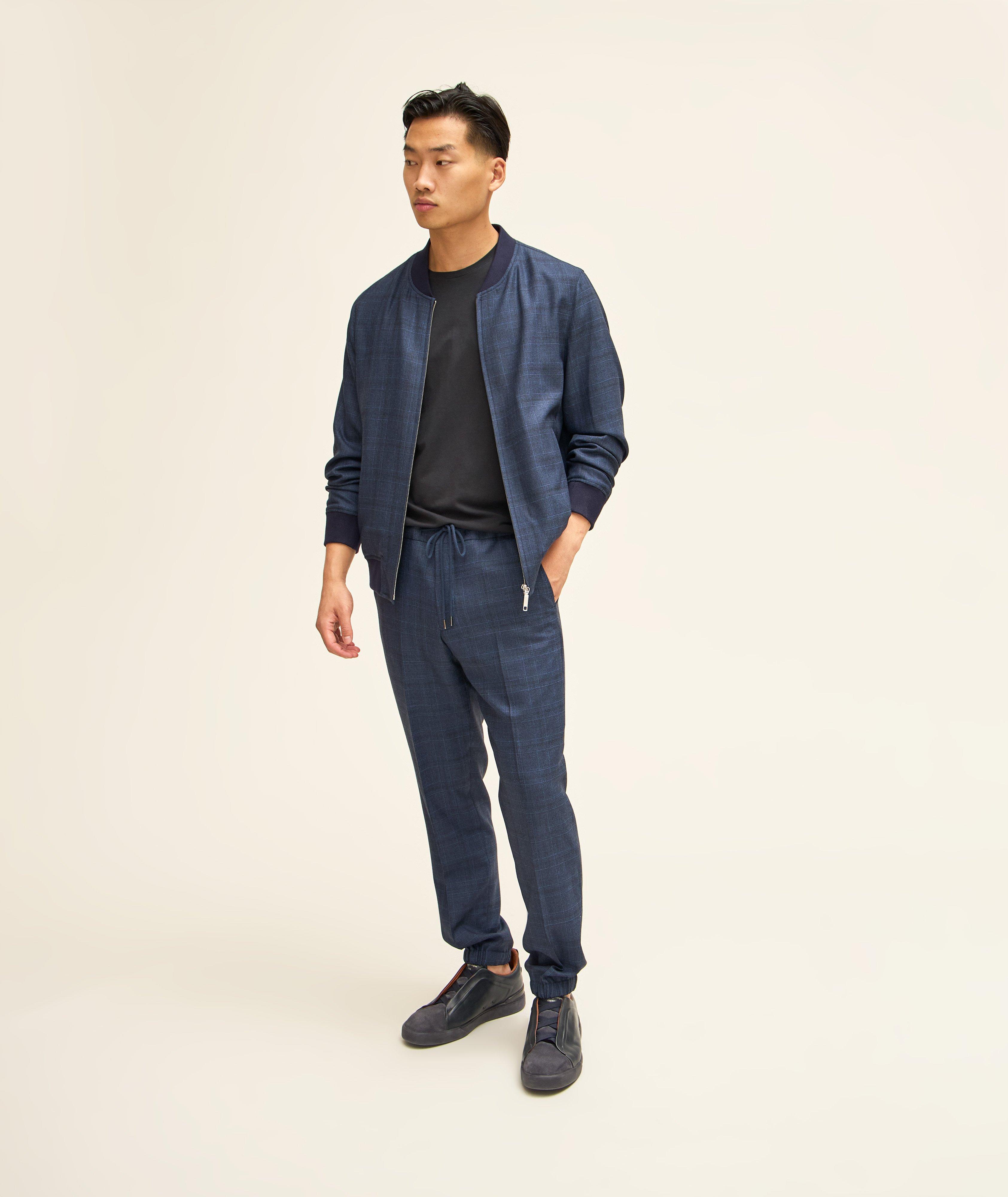 Harold Performance Wool Sartorial Track Suit Drawstring Pants, Dress Pants