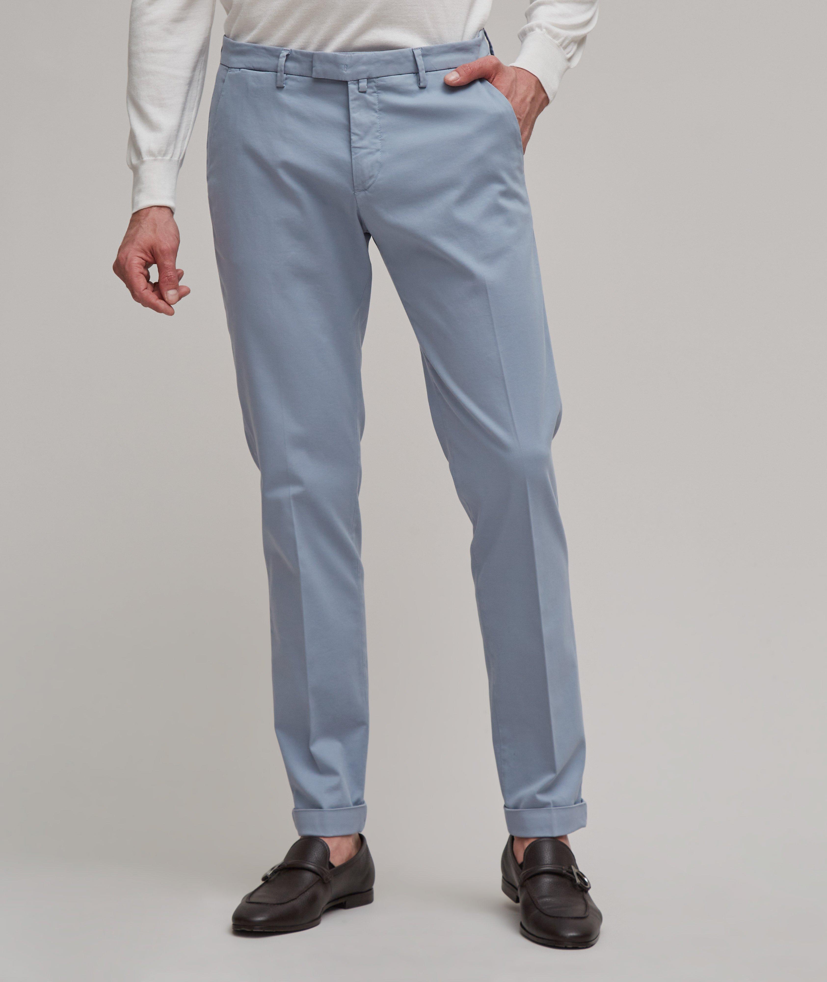 Pantalon en coton et en lyocell de coupe amincie image 1