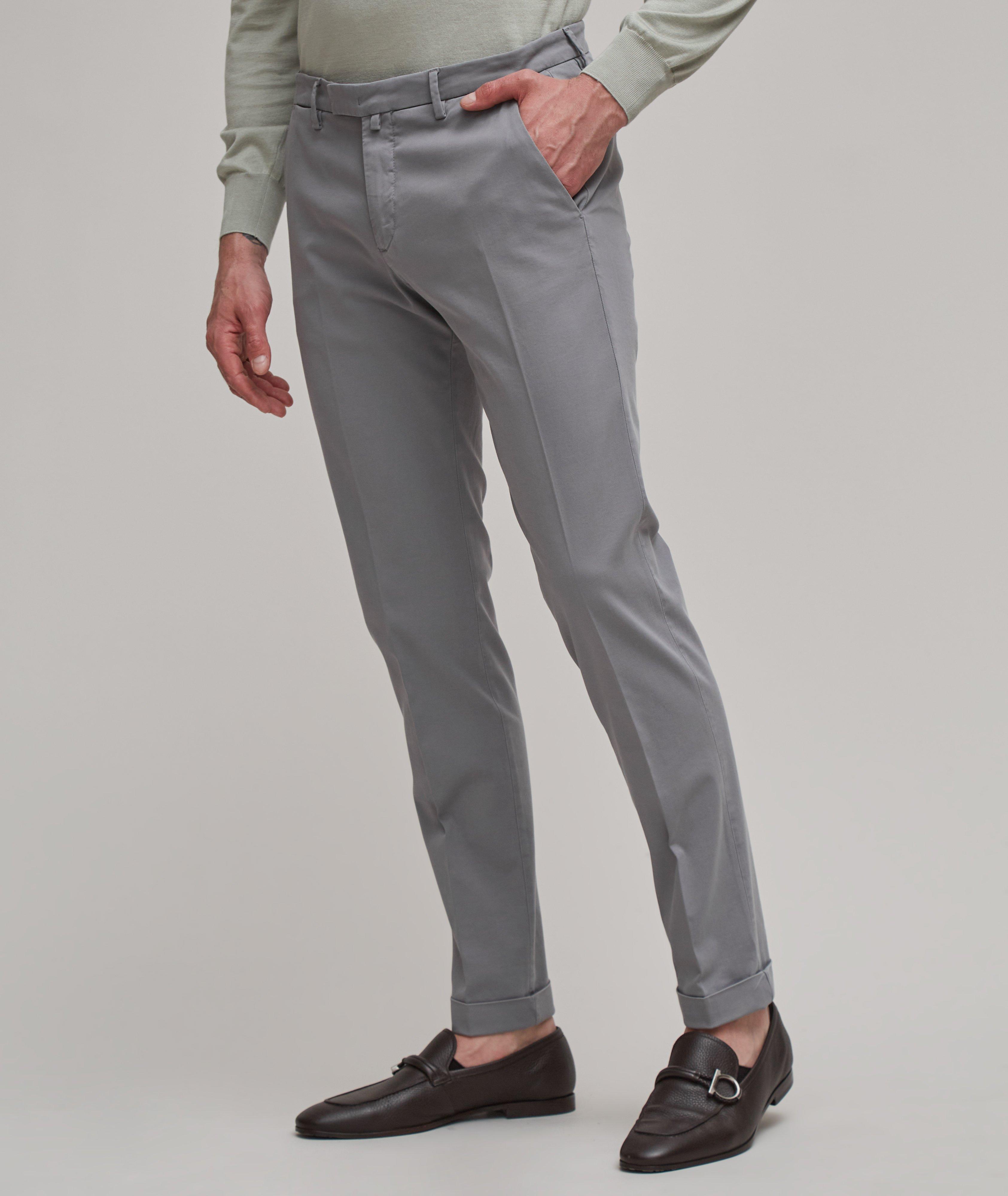 Slim Fit Cotton-Stretch Pants image 1