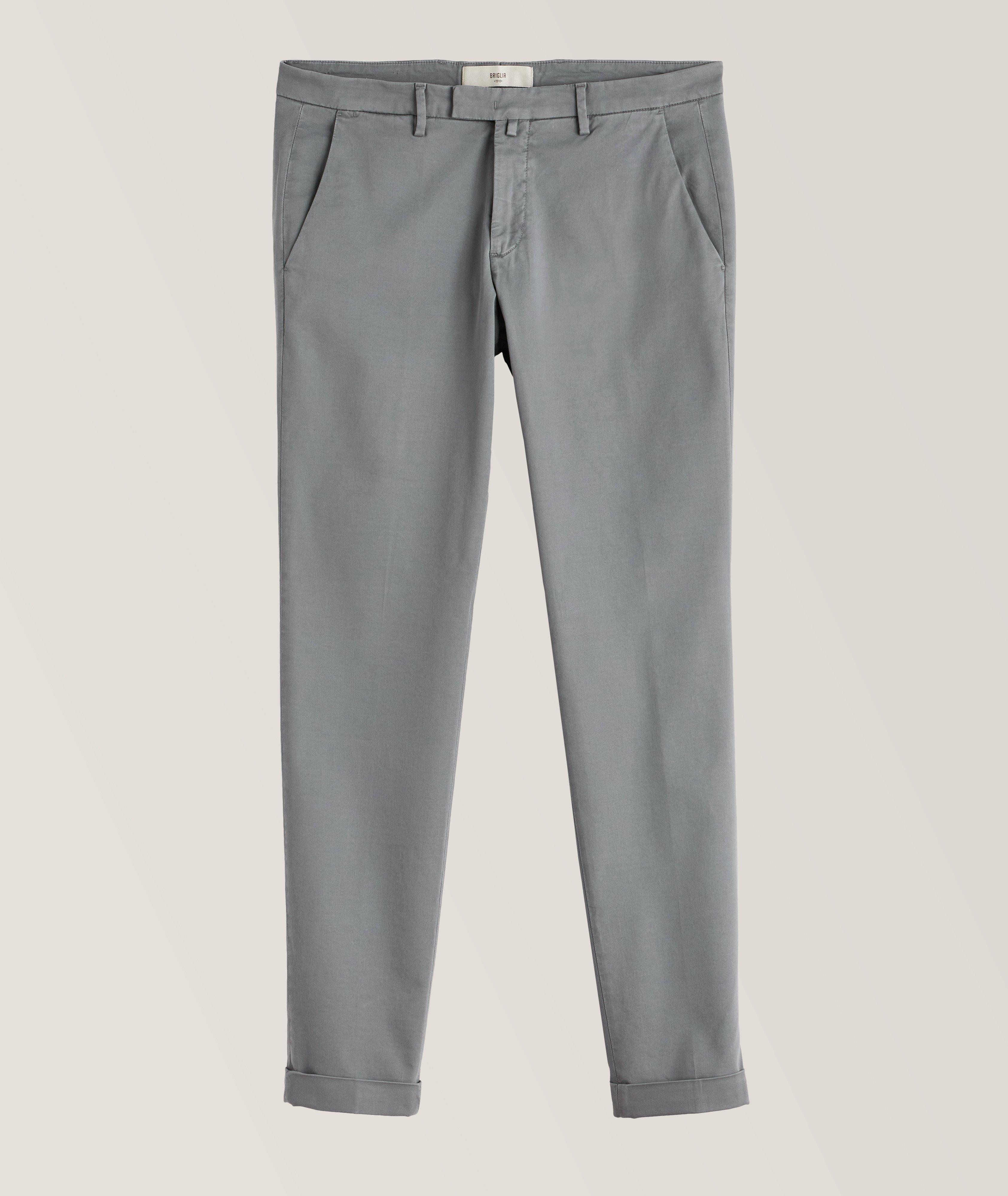Pantalon en coton extensible de coupe amincie image 0