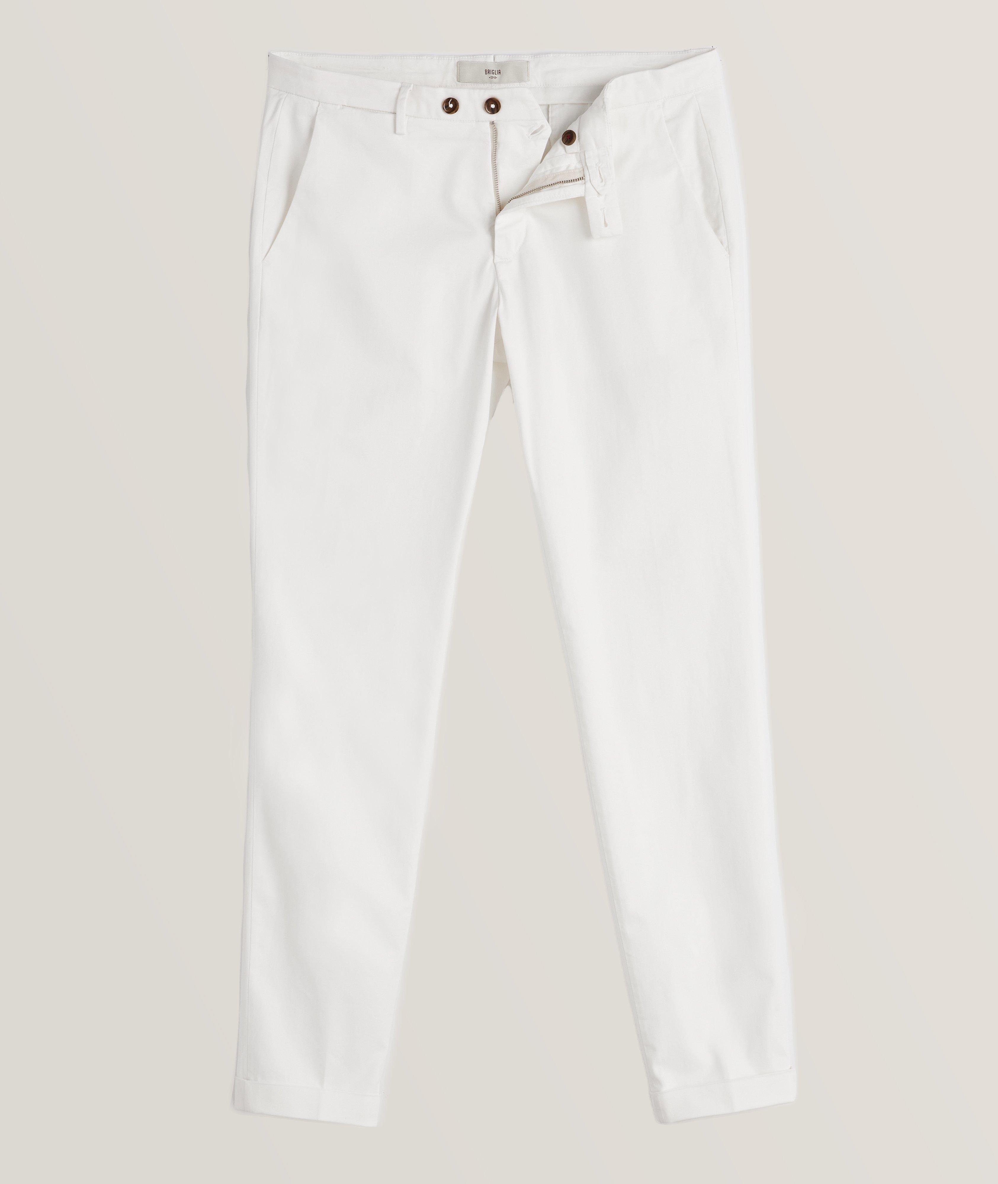 Slim Fit Cotton-Stretch Pants image 0