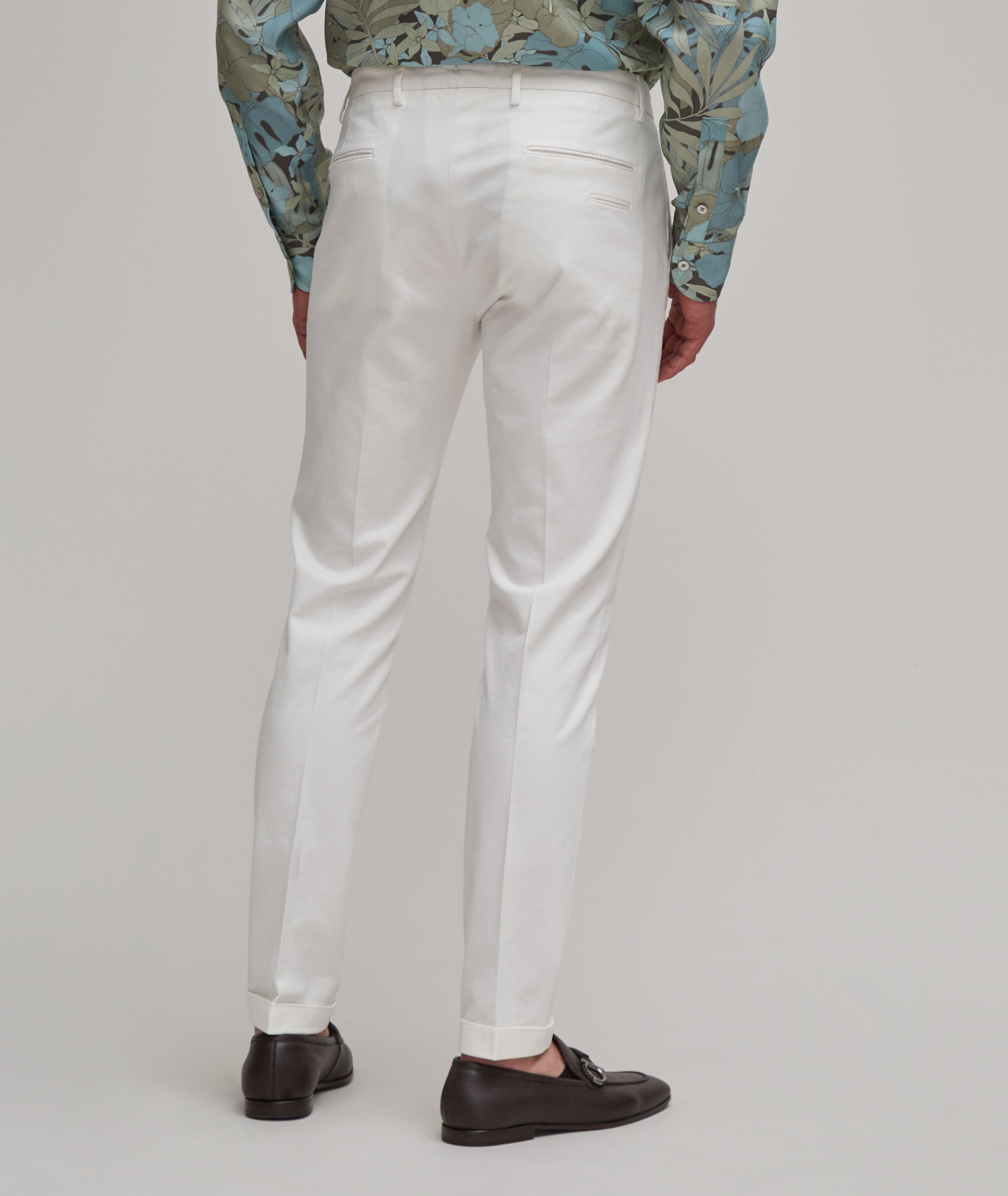 Pantalon en coton et en lyocell de coupe amincie image 3