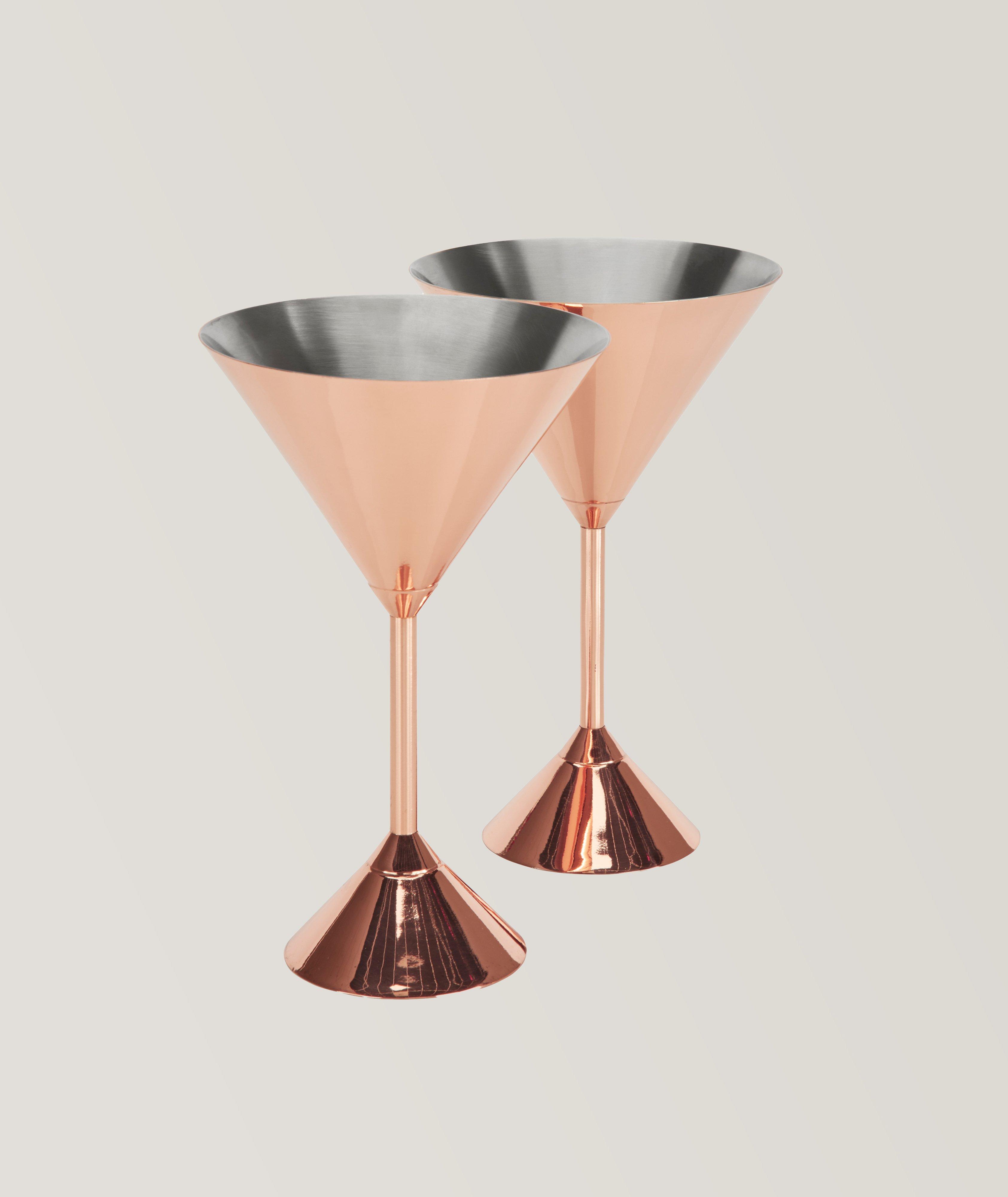 Ensemble de deux verres à martini, collection Plum image 0