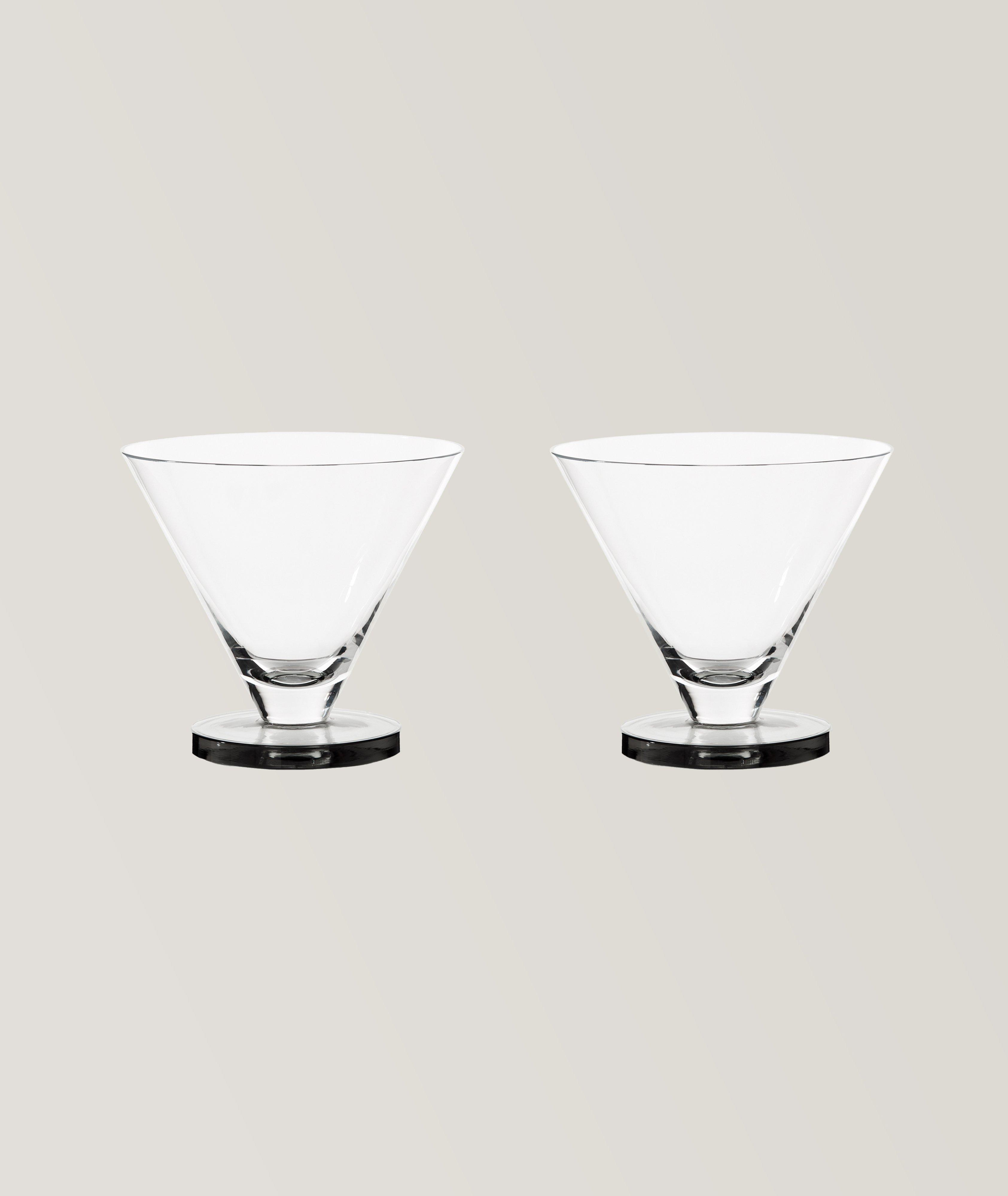 Puck set of 2 martini glasses in white - Tom Dixon