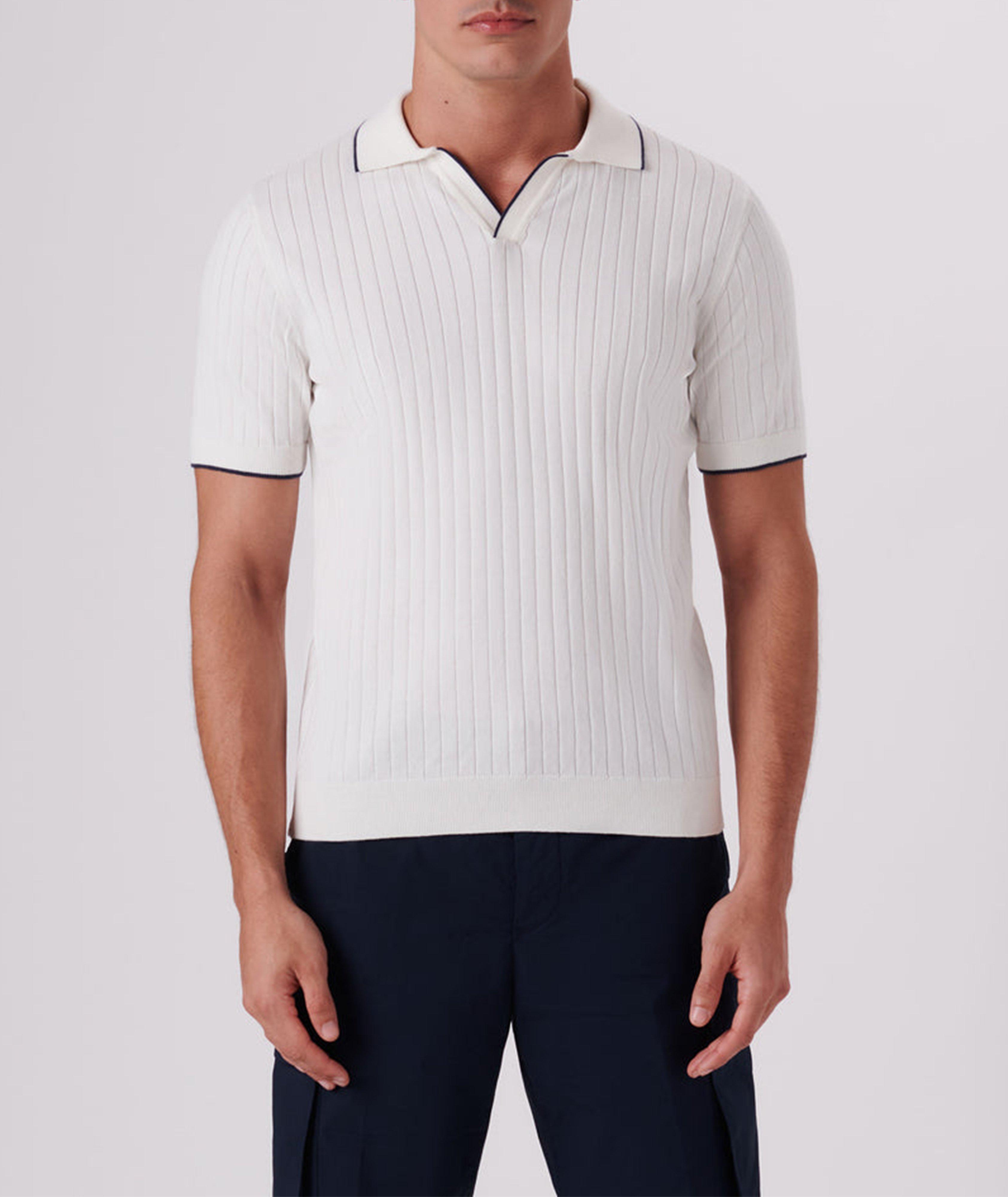 Polo en tricot côtelé de coton image 1