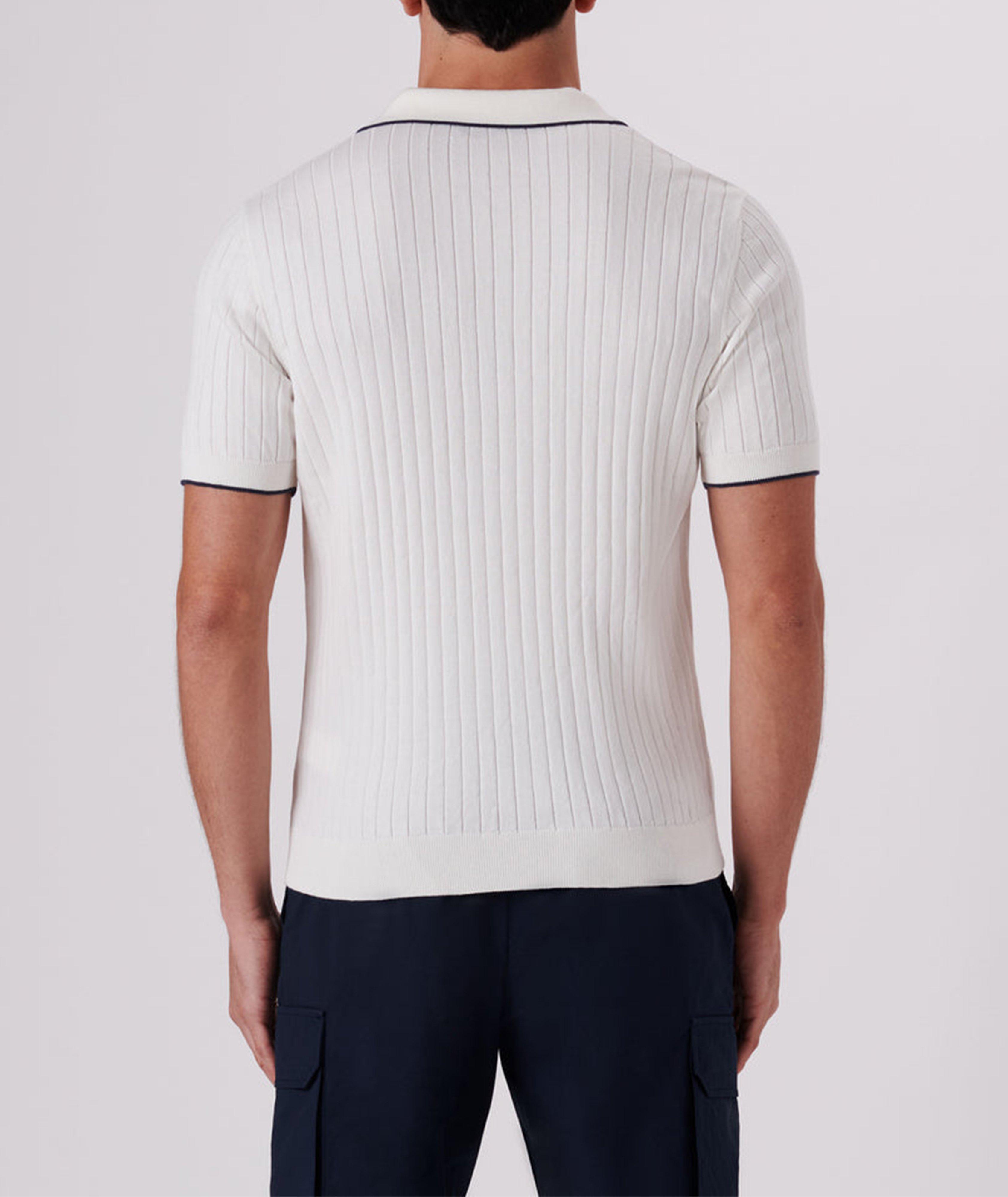 Polo en tricot côtelé de coton image 2