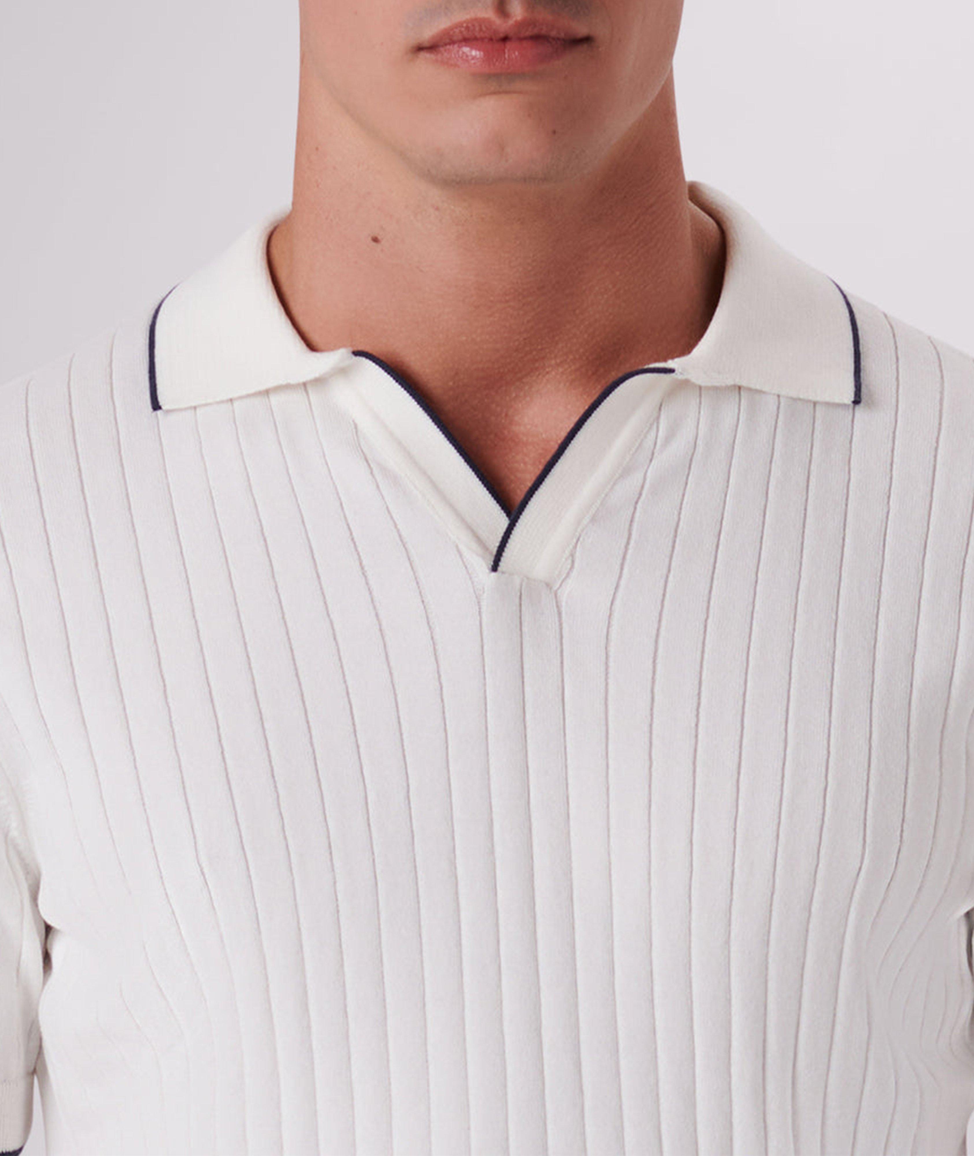 Polo en tricot côtelé de coton image 3