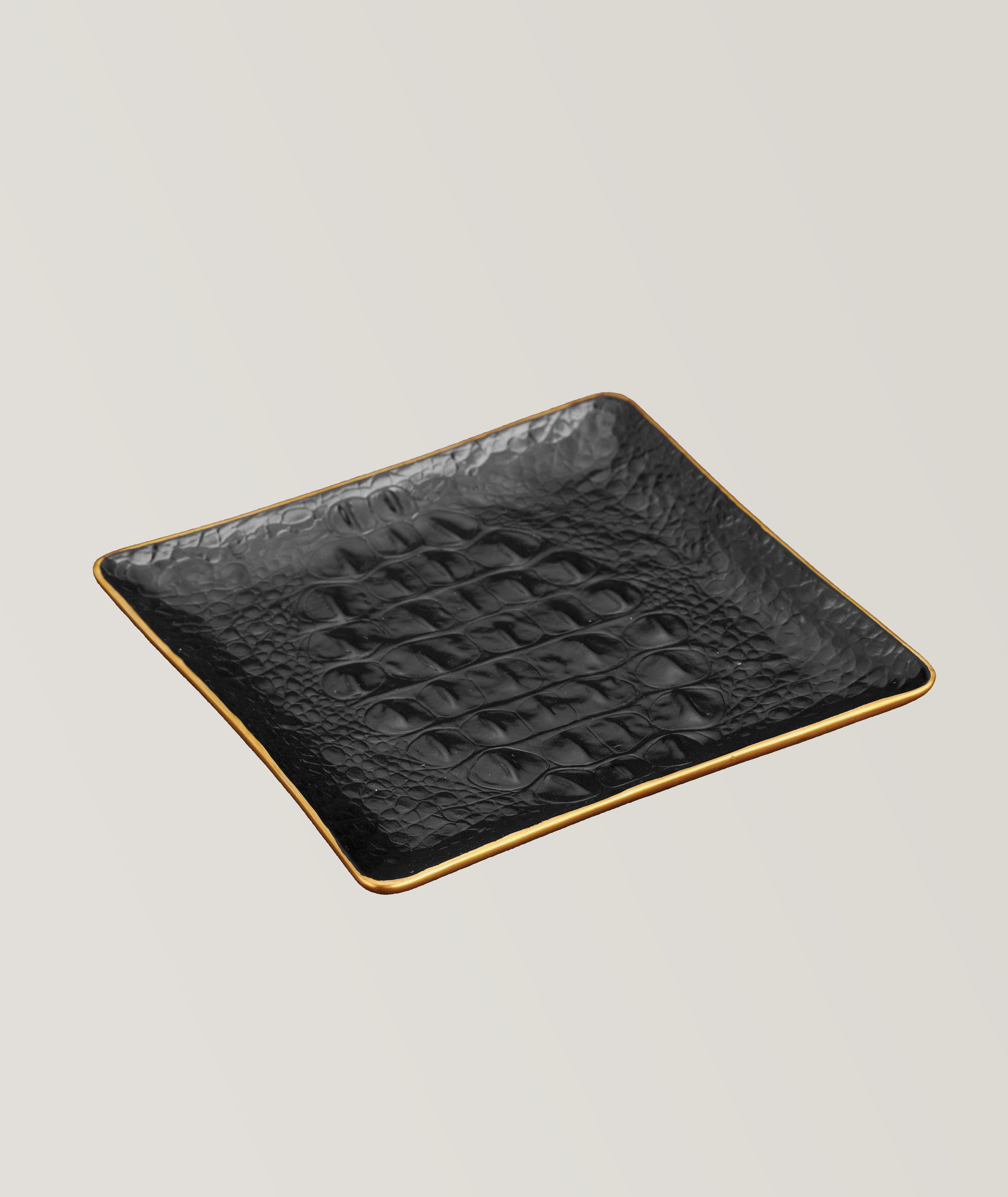 Crocodile Square Tray Black image 0