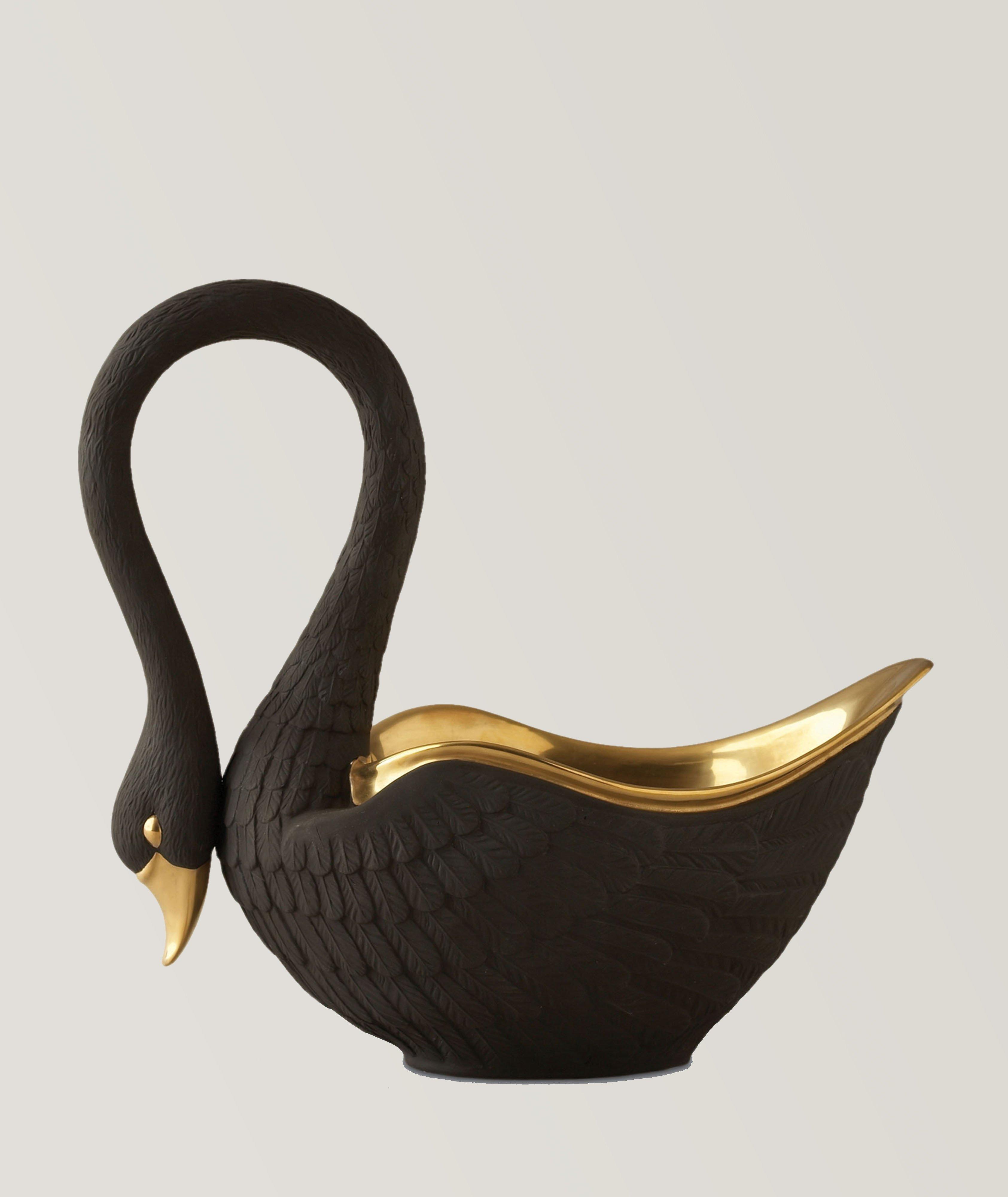 Large Swan Bowl Black image 0