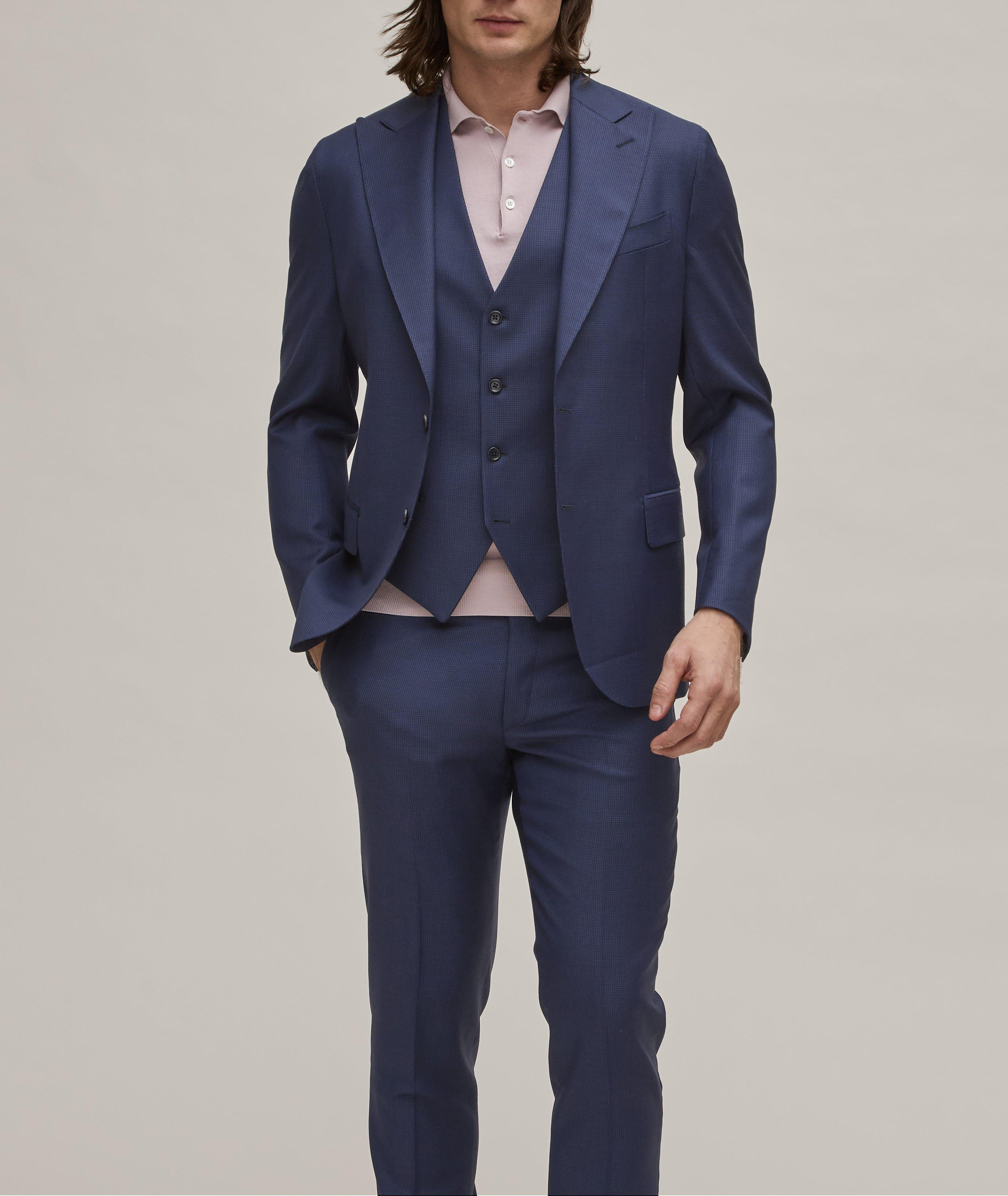 Micro-Houndstooth Drago Wool Suit image 1