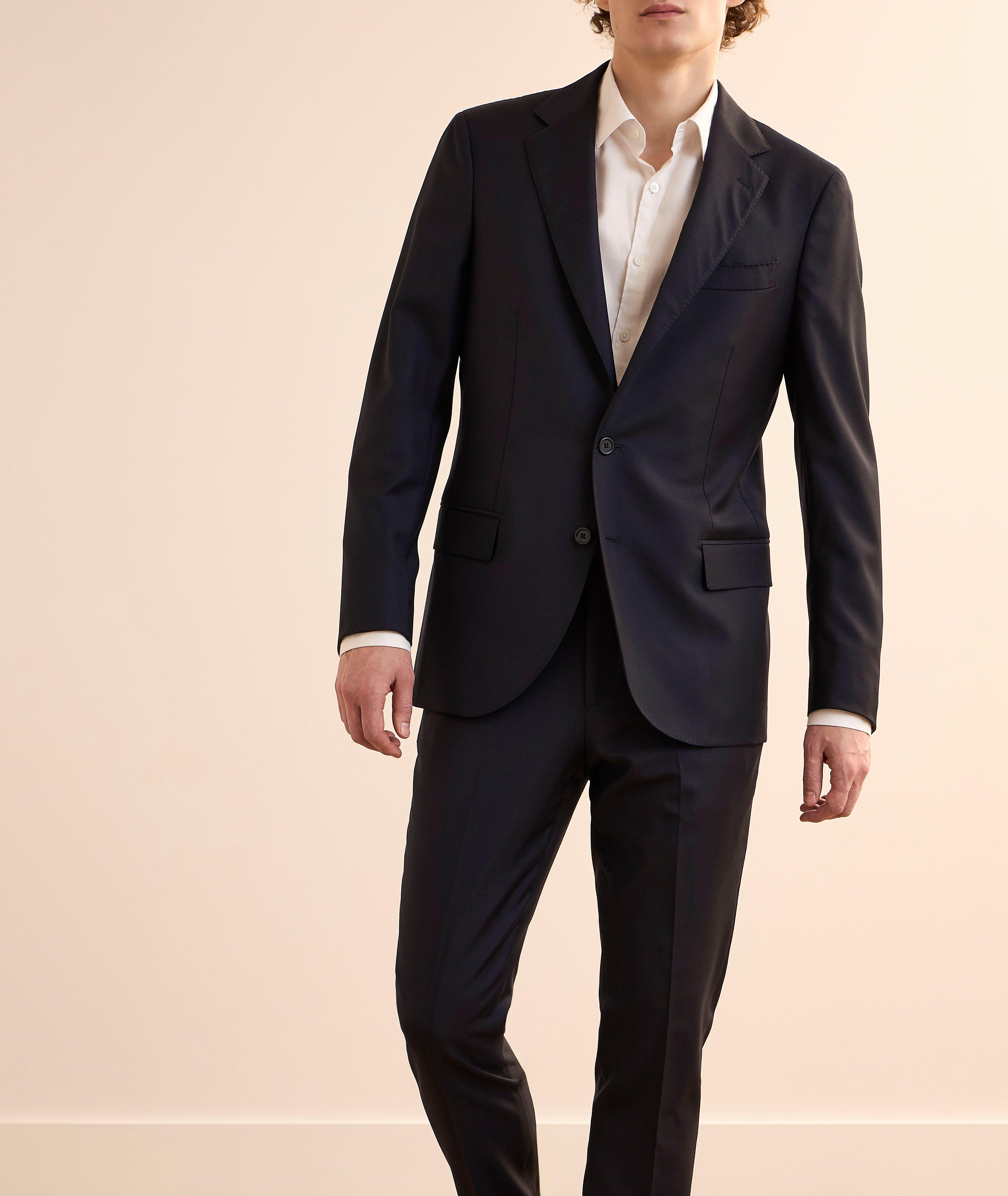 Complet uni en laine extensible image 1