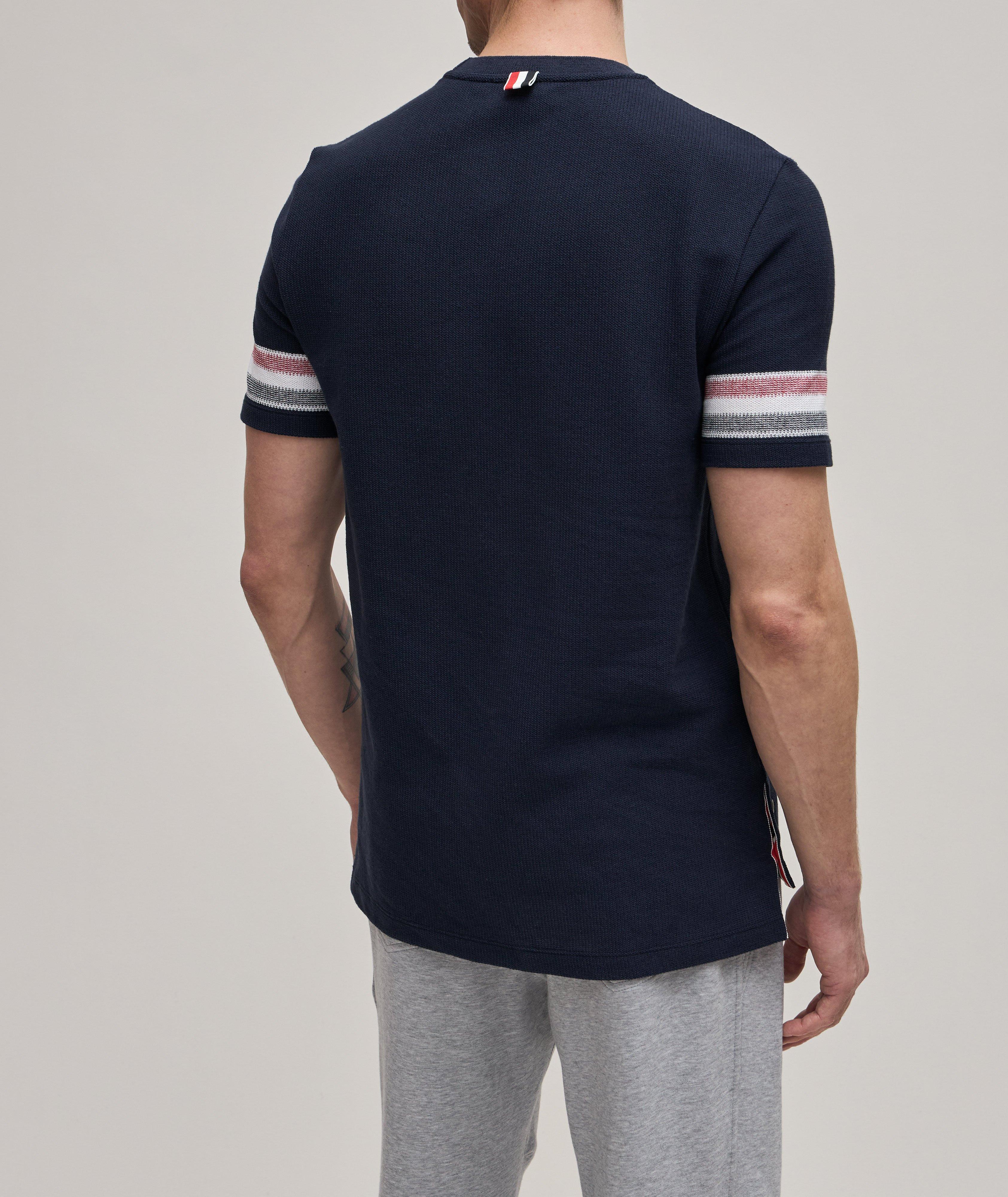 Textured Stripe Cotton Short Sleeve T-Shirt image 2