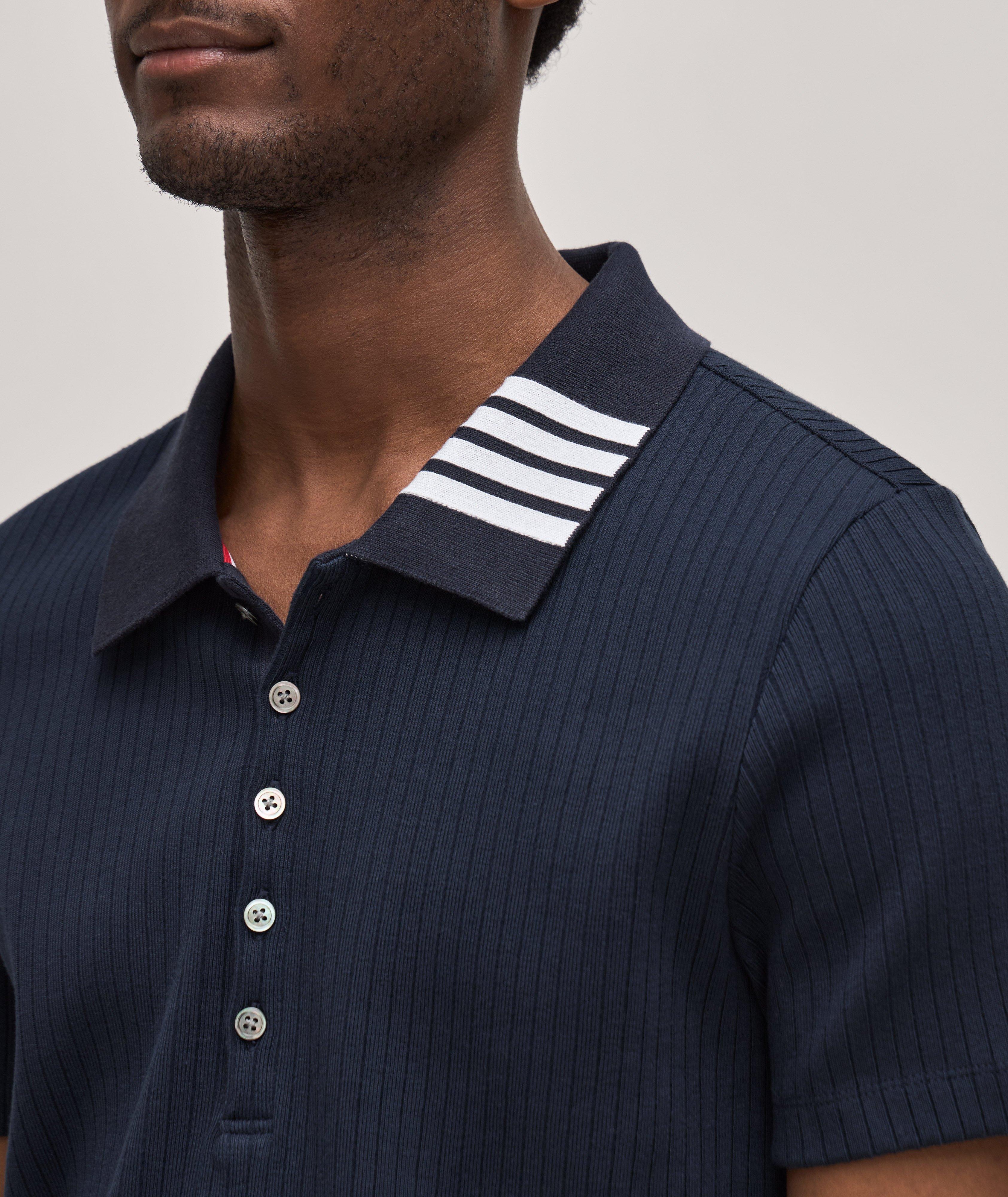 Four-Bar Ribbed Cotton Polo image 3
