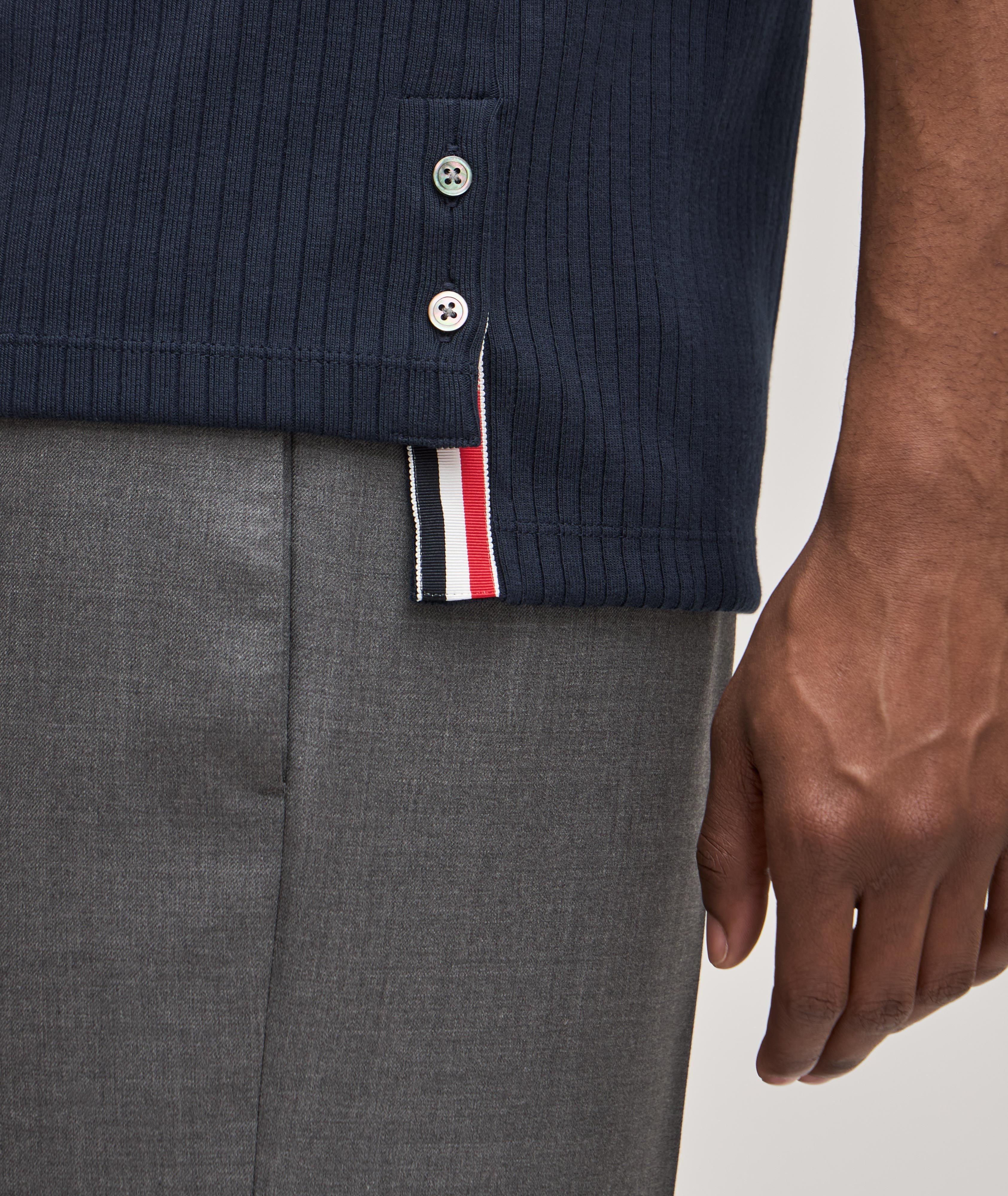 Four-Bar Ribbed Cotton Polo image 4