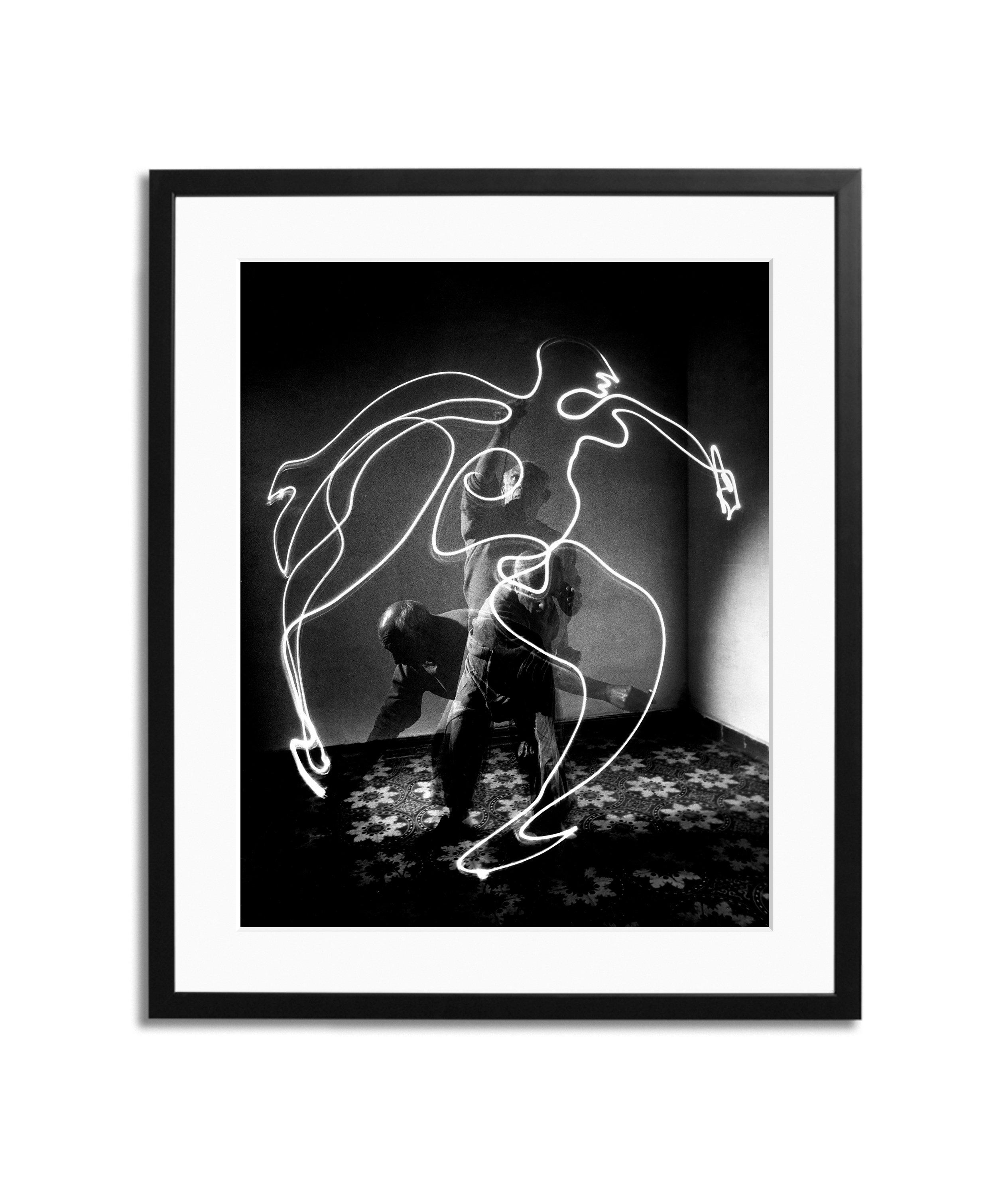 Picasso Light Painting Multiple Exposure Framed Print image 0