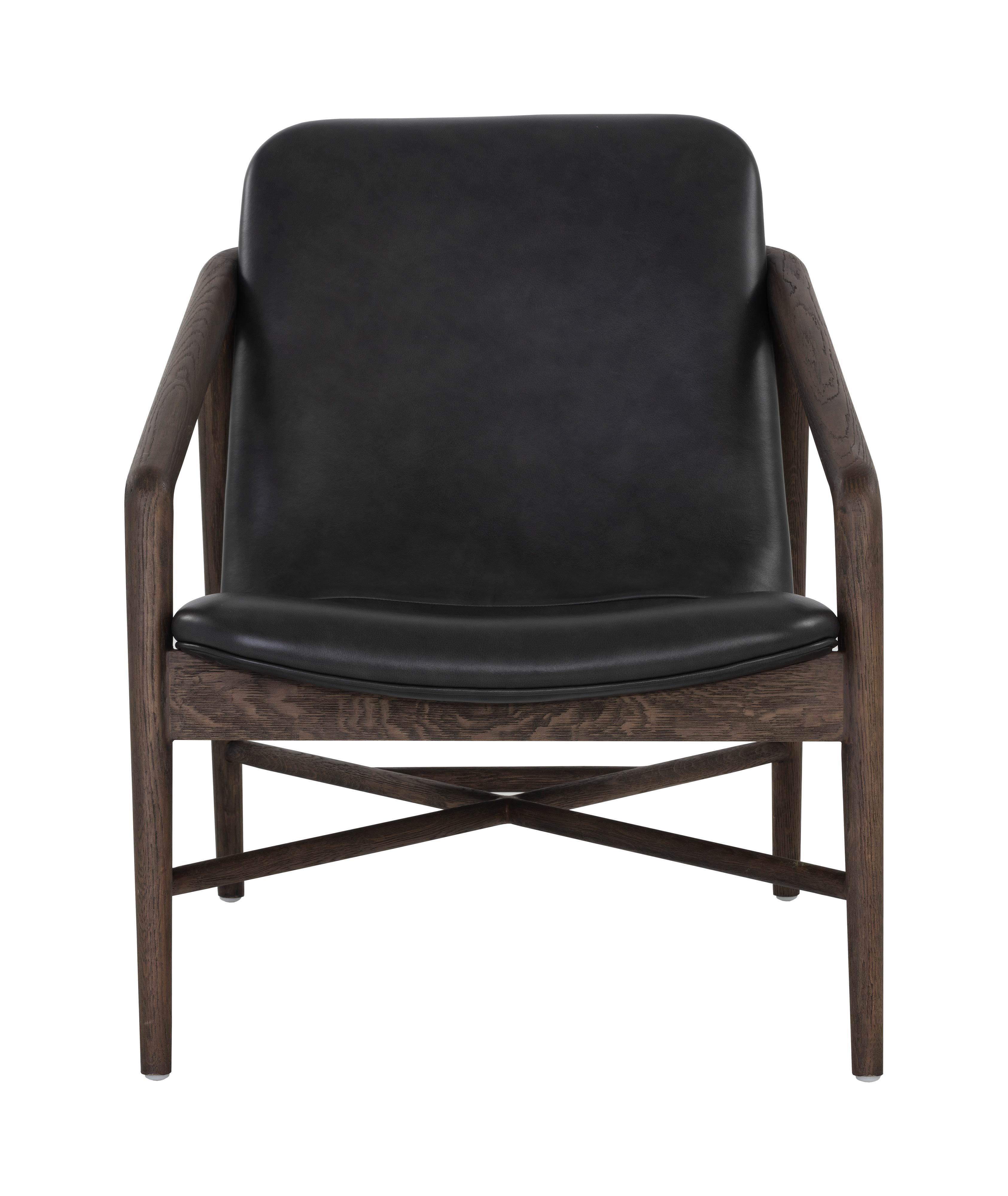 Cinelli Lounge Chair - Brentwood Charcoal Leather image 0