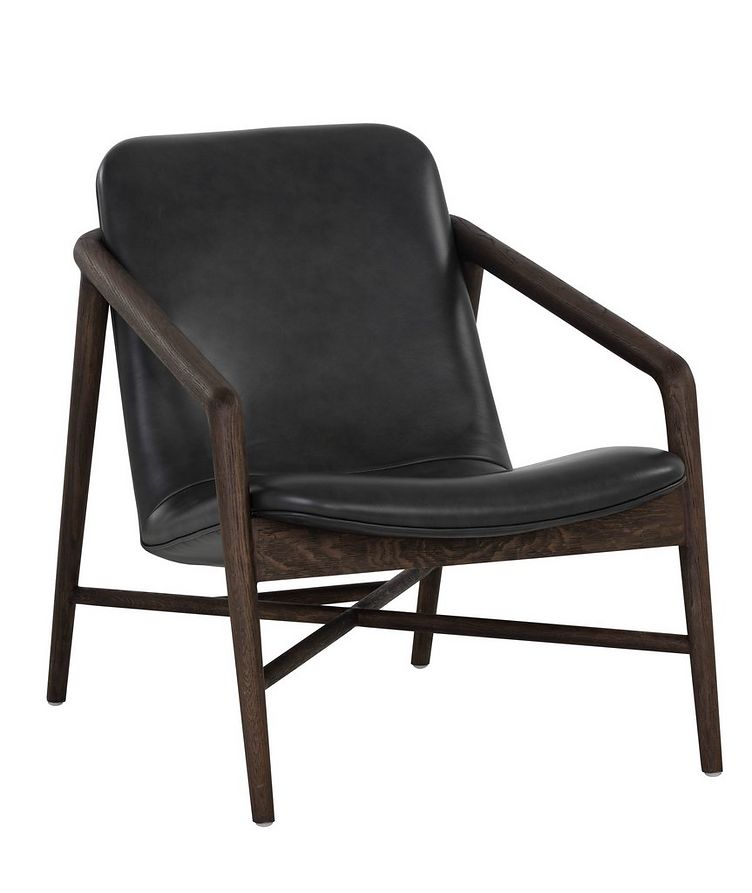 Cinelli Lounge Chair - Brentwood Charcoal Leather image 1