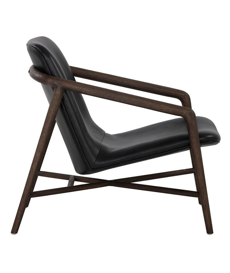 Cinelli Lounge Chair - Brentwood Charcoal Leather image 3