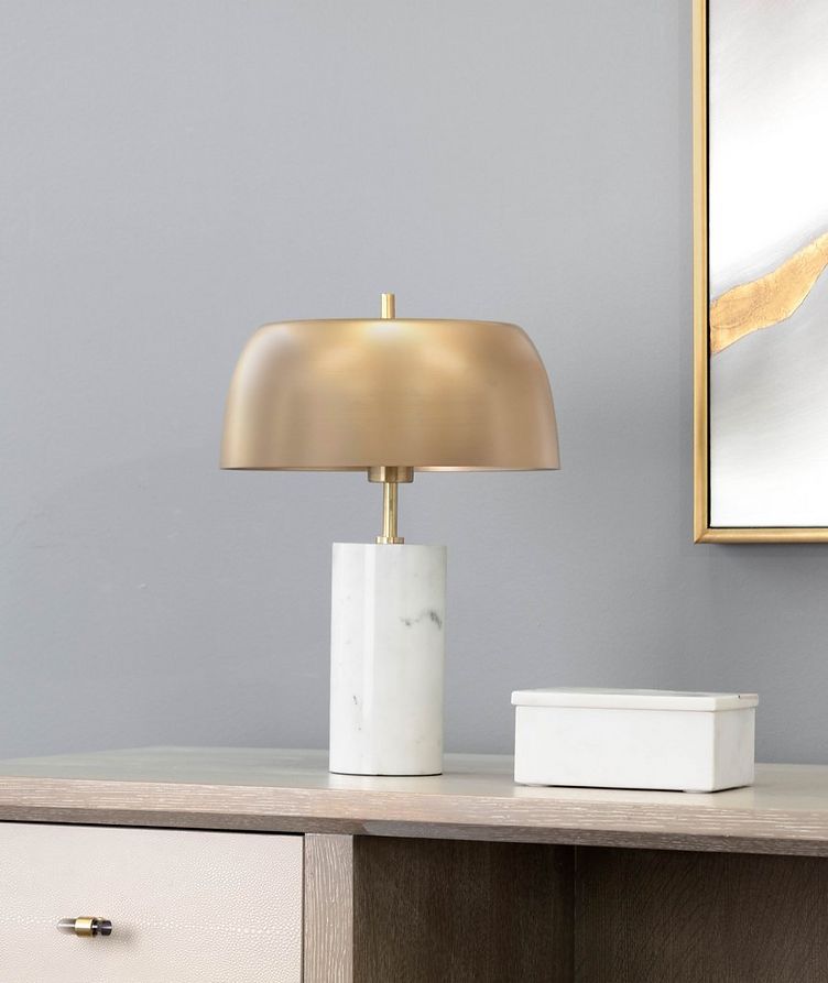 Aludra Table Lamp - White Marble - Gold image 2