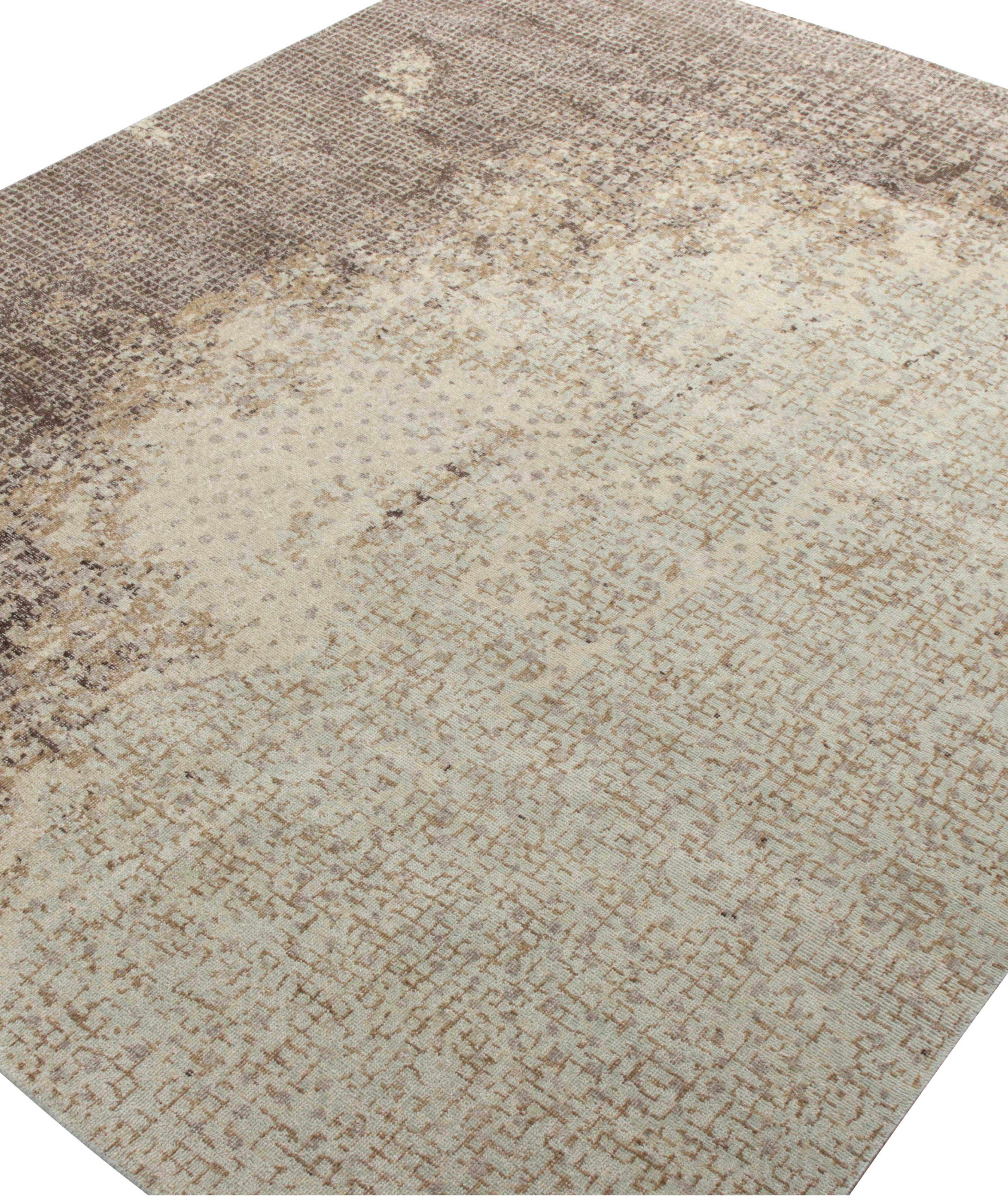Distressed Style Modern Rug in Abstract Pattern image 1