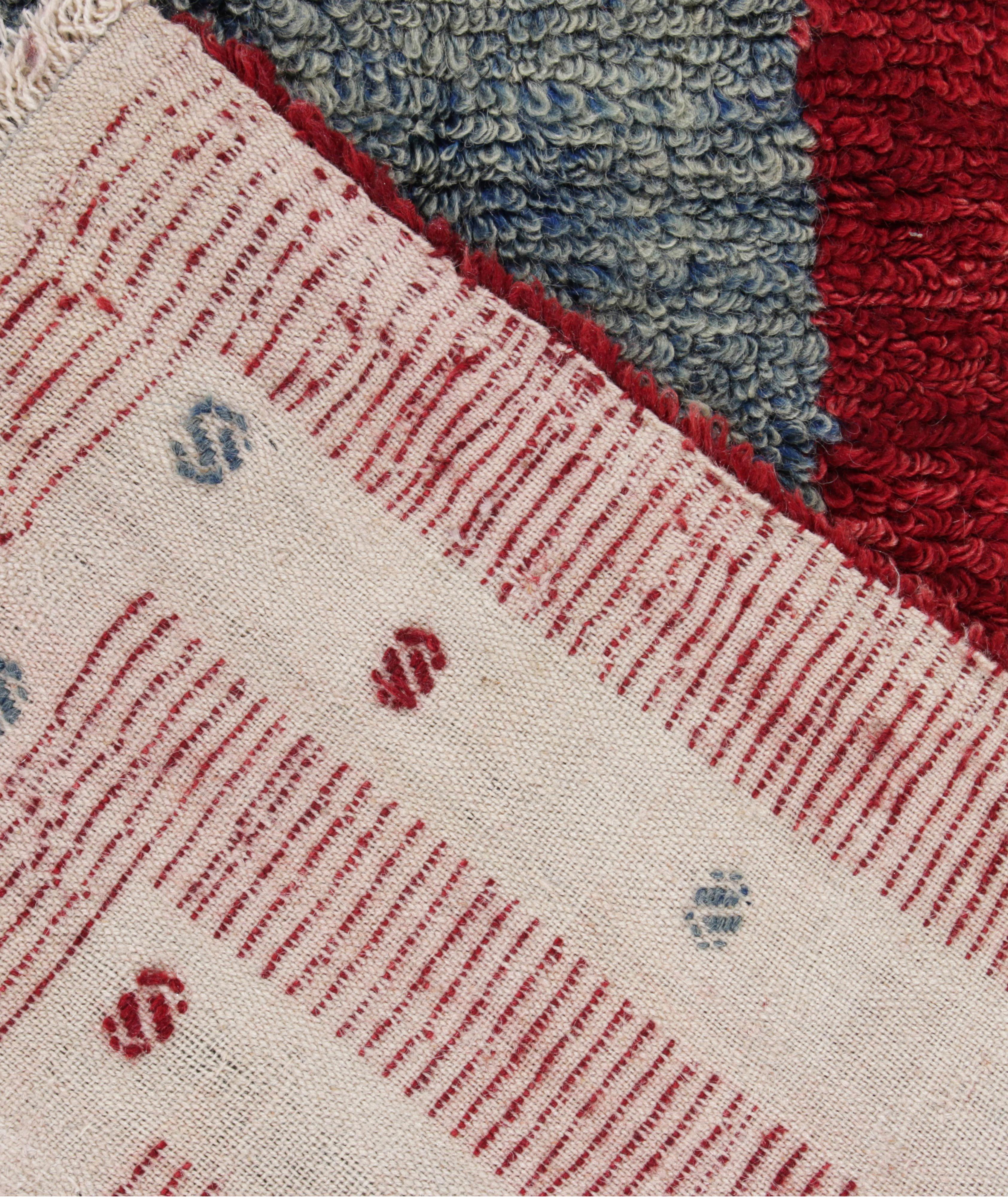 Vintage Tulu High-Low Geometric Pattern Rug image 4