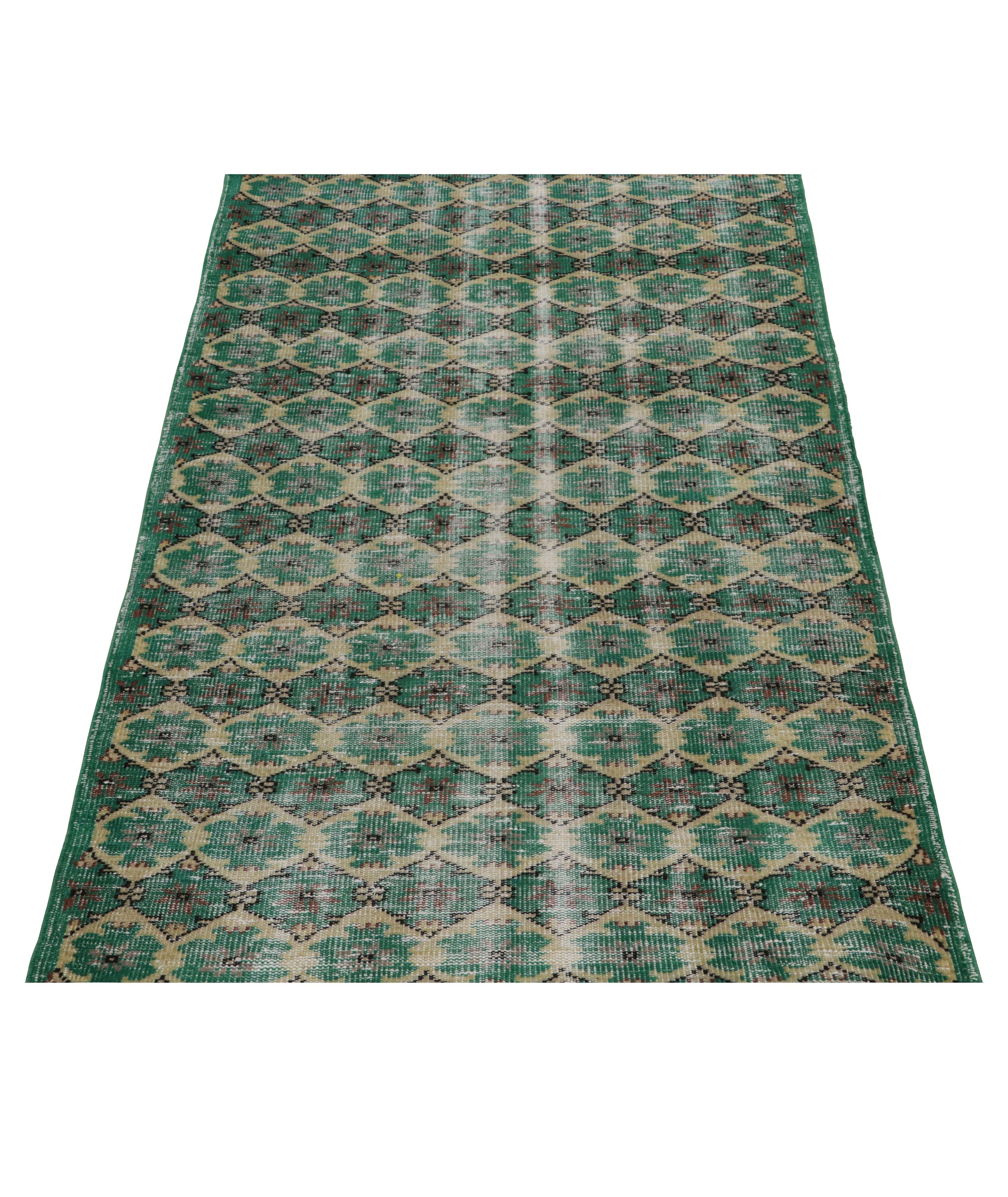 Tapis d’époque d’aspect usé à motif image 2