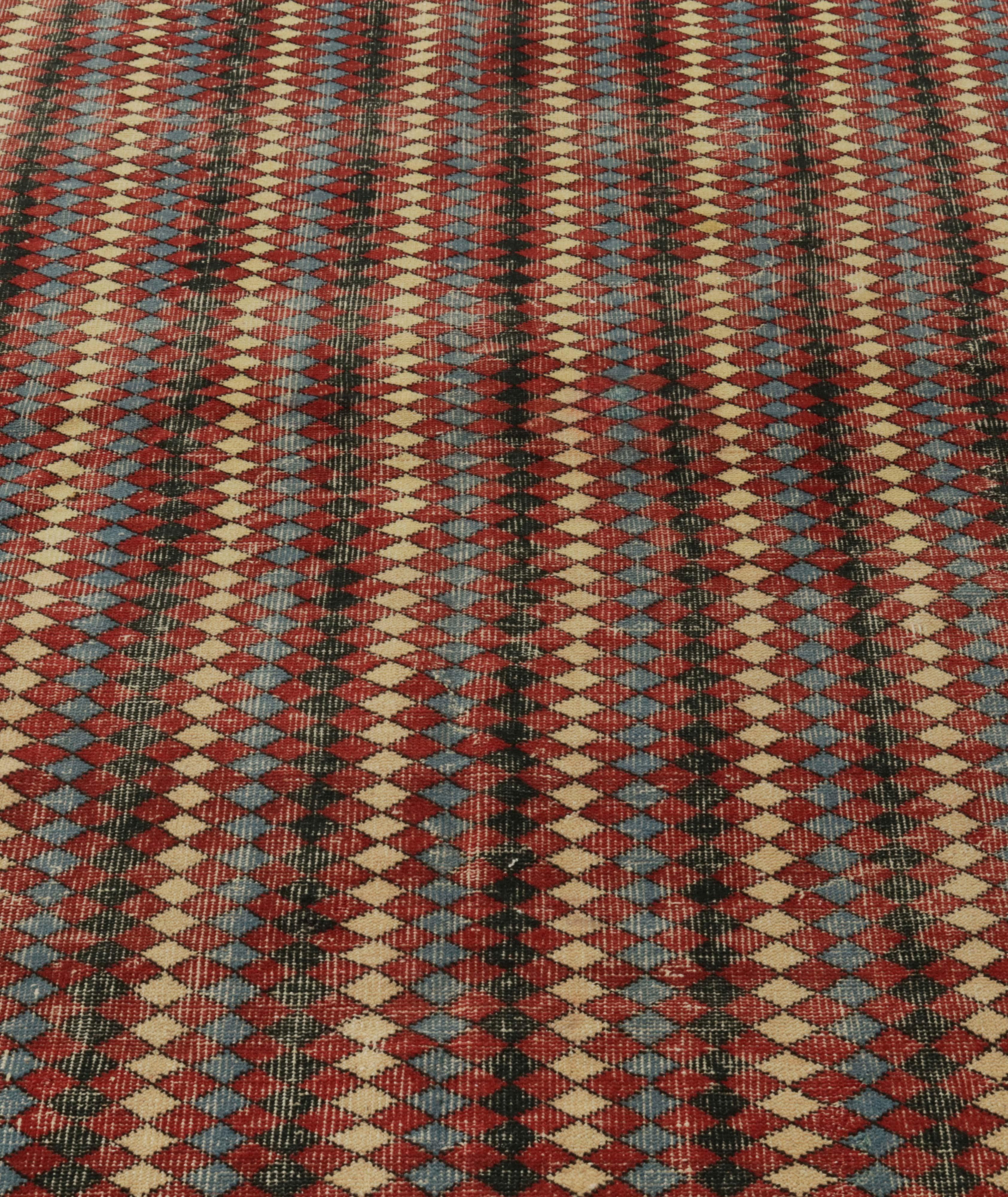 Vintage Zeki Muren Geometric Pattern Rug image 3