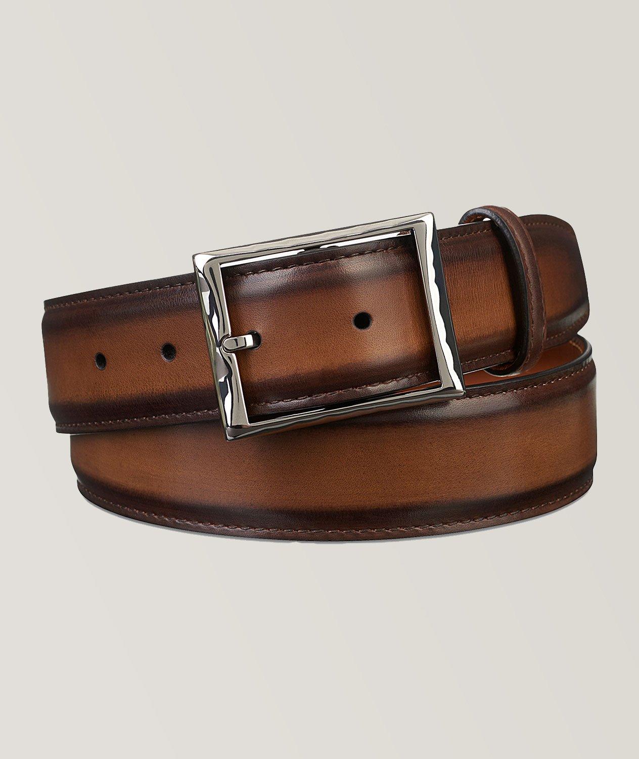 Berluti Classic Patinated Leather Belt | Belts | Harry Rosen