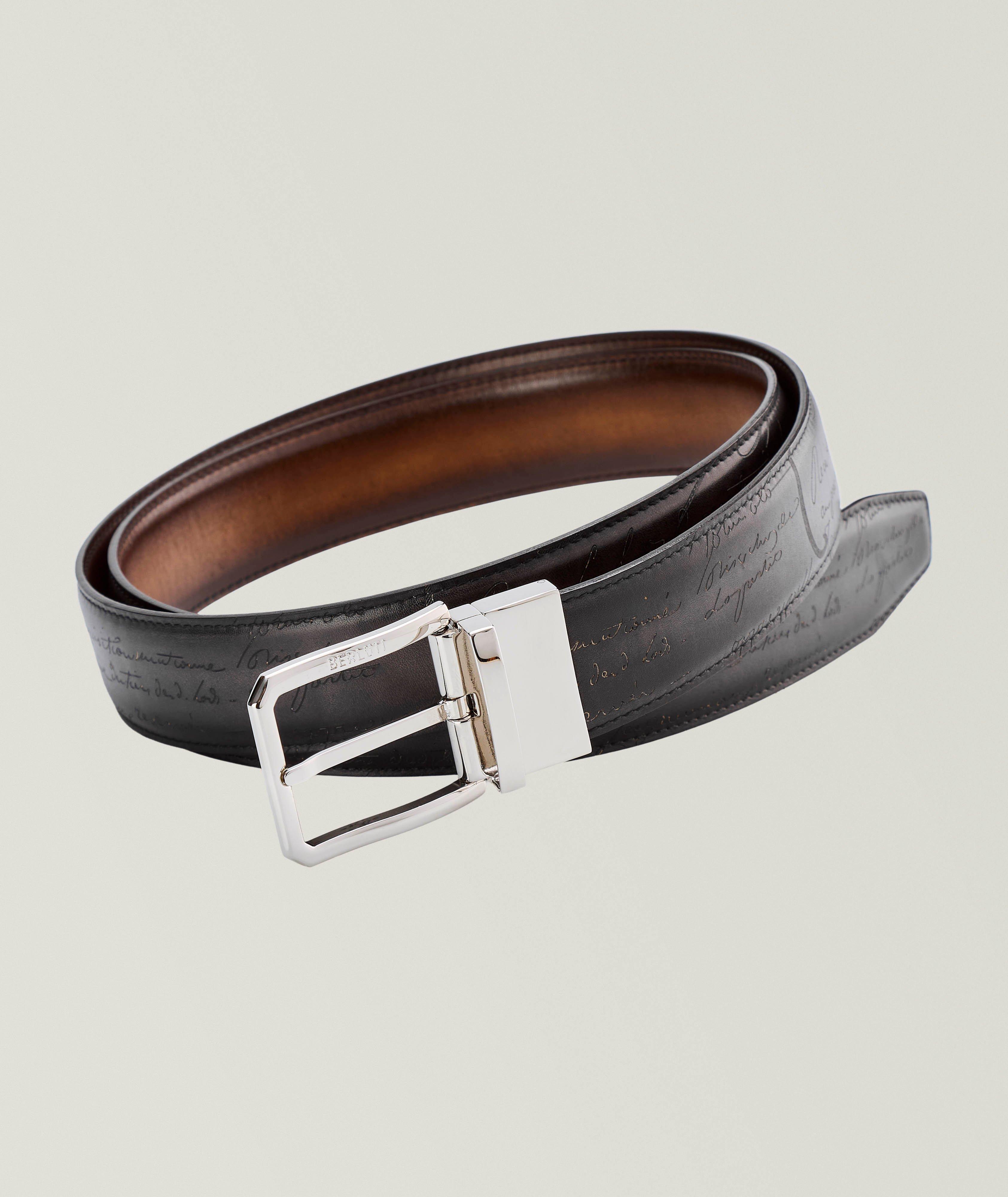 Berluti Versatile Scritto Leather 35 mm Reversible Belt