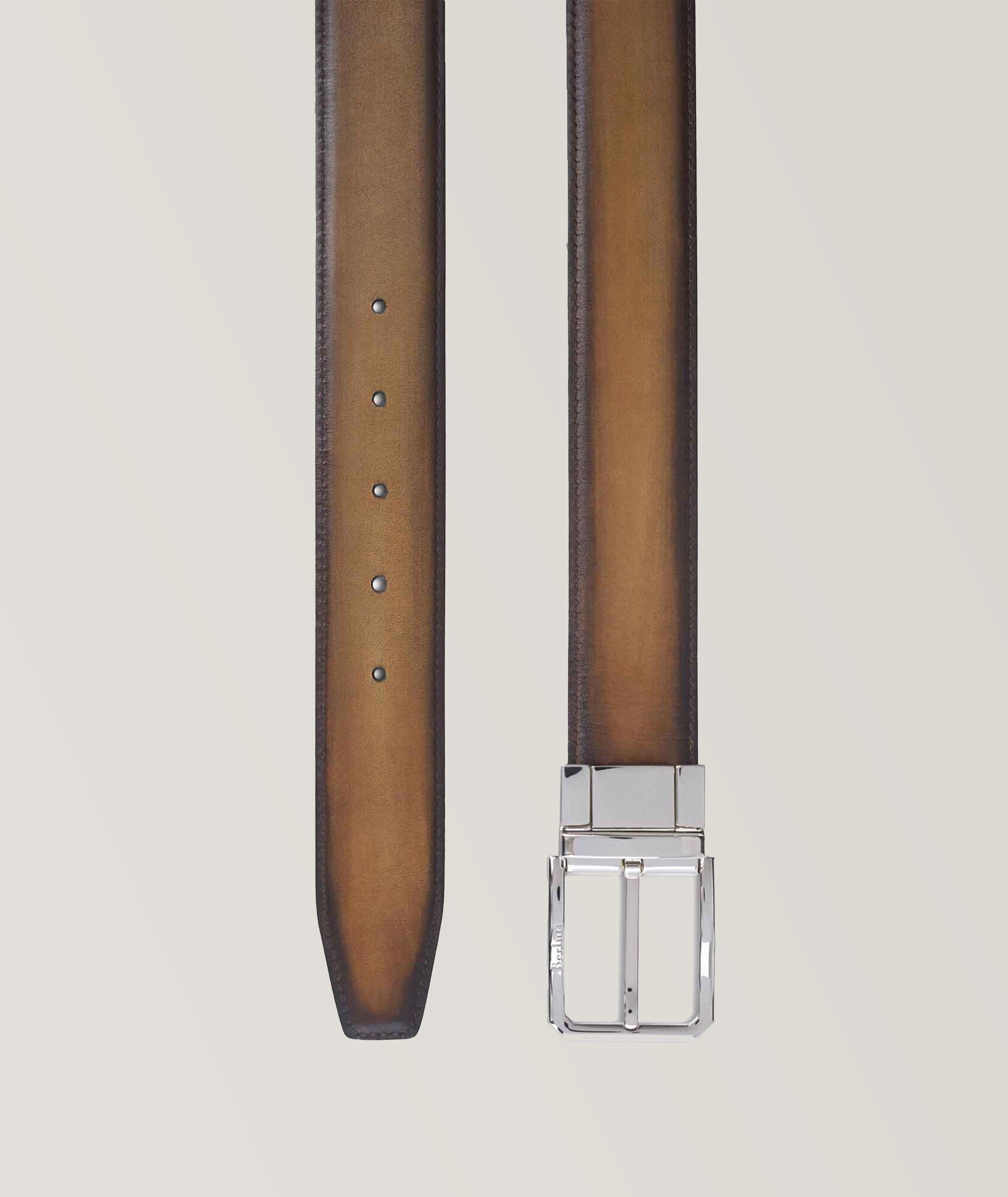 Adjustable & Reversible Scritto Leather Belt image 3