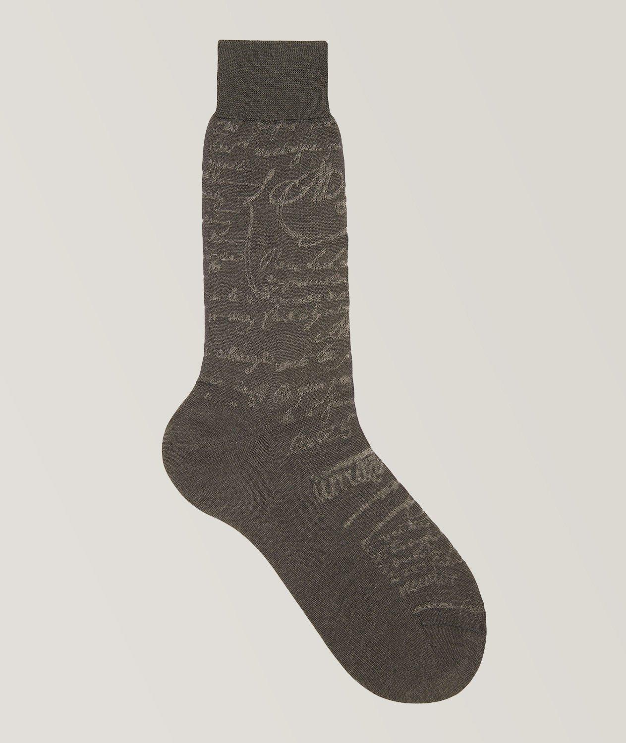 Chaussettes en coton à motif Scritto image 0