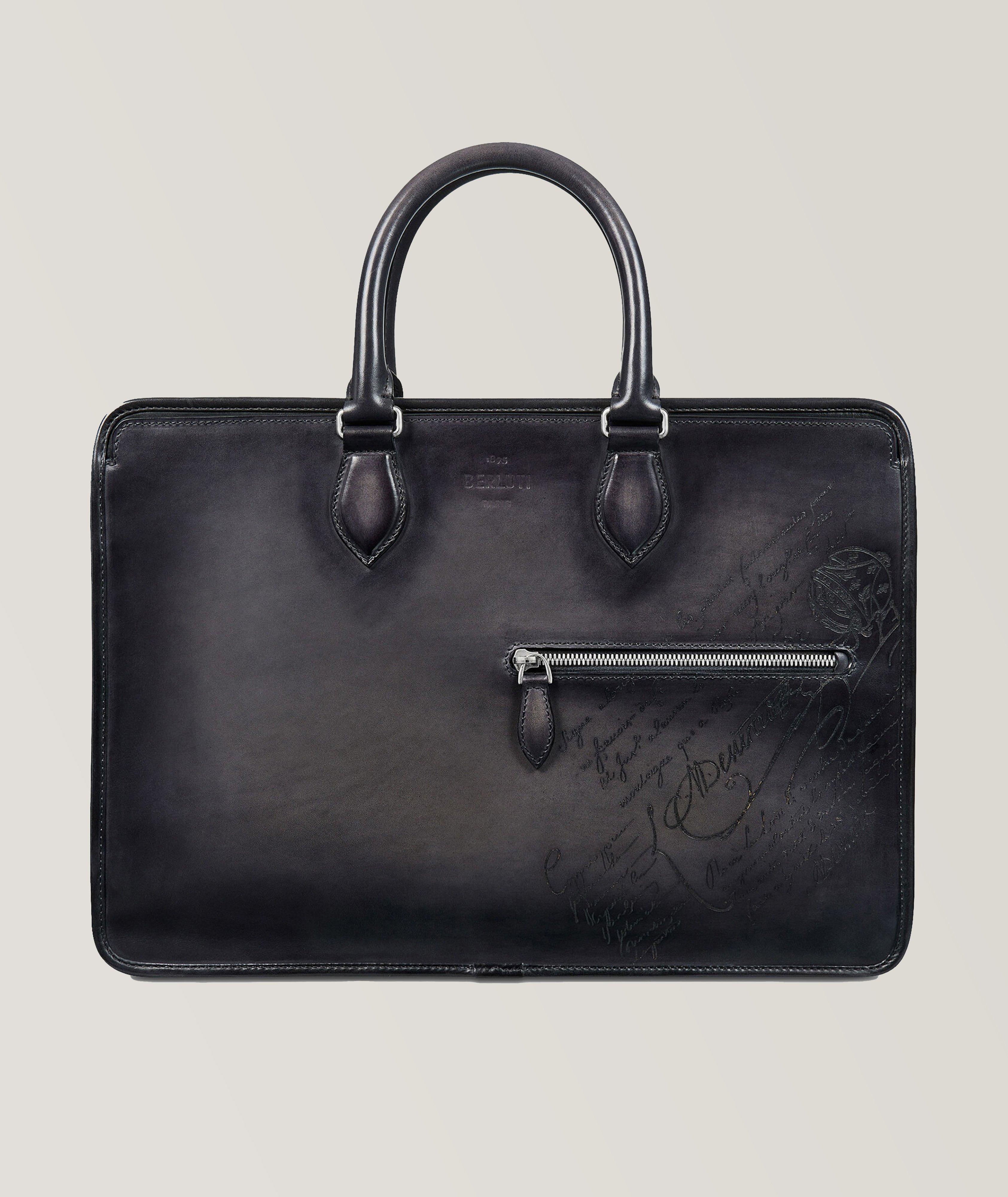 Un Jour Leather Scritto Briefcase