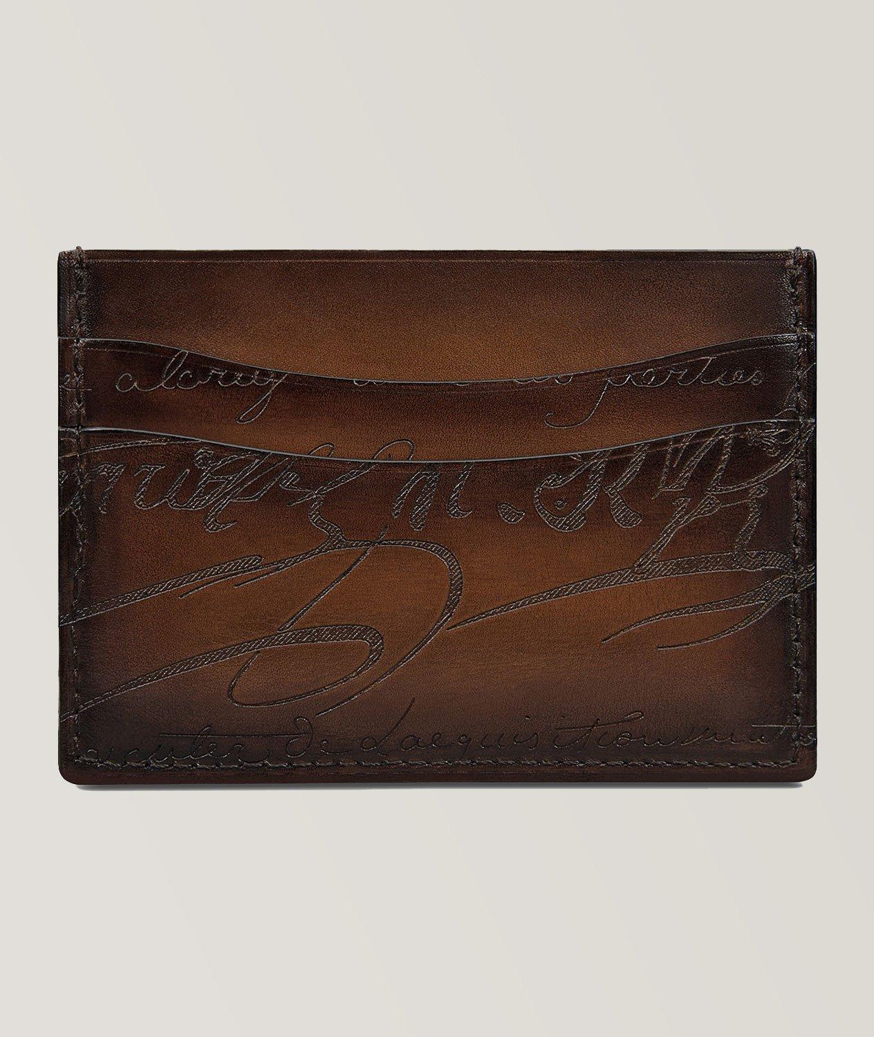 Porte-carte en cuir à motif Scritto image 1