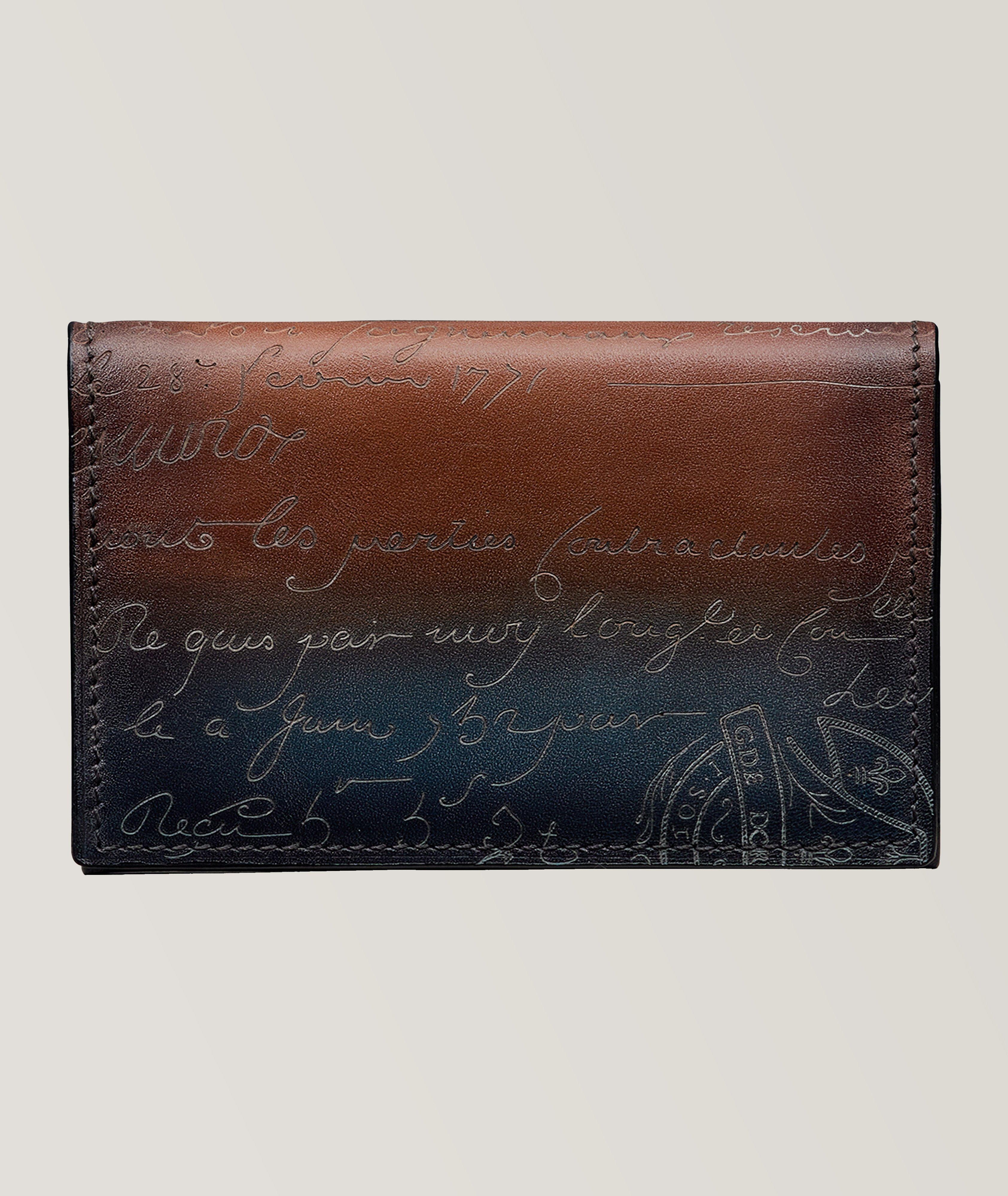 Porte-carte Imbuia en cuir à motif Scritto image 0