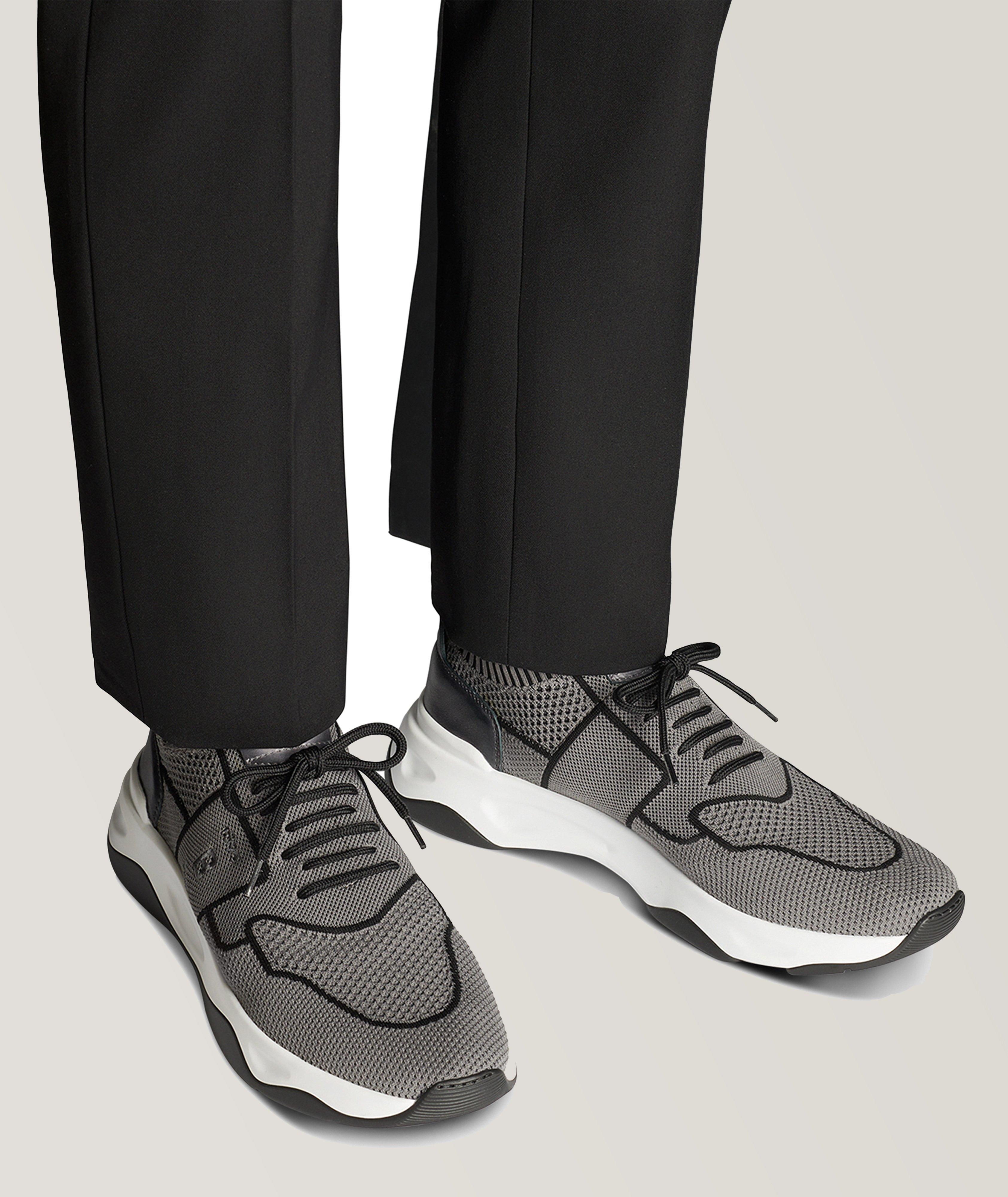 Chaussure sport en tricot et en cuir image 6