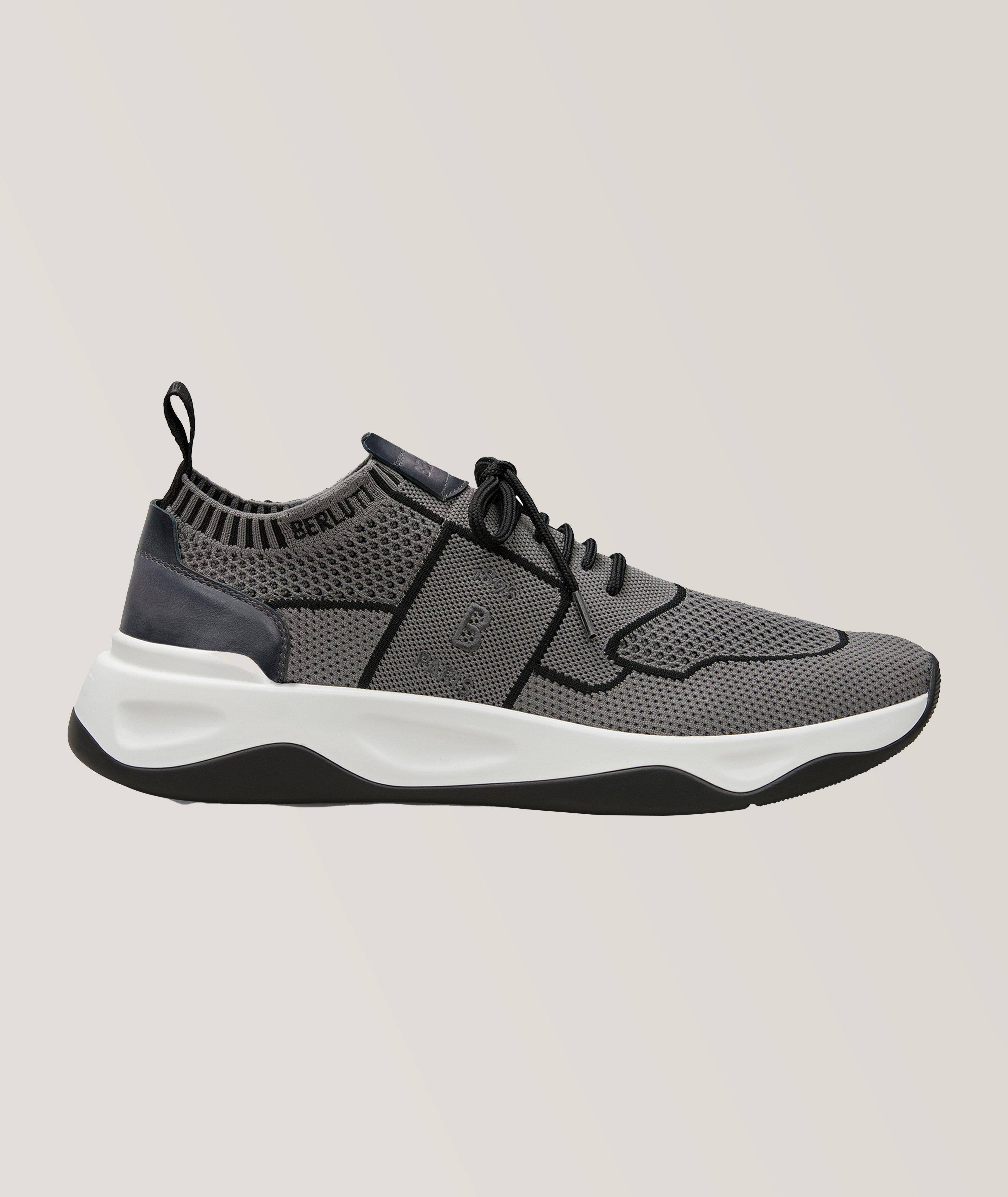 Berluti Chaussure sport en tricot et en cuir
