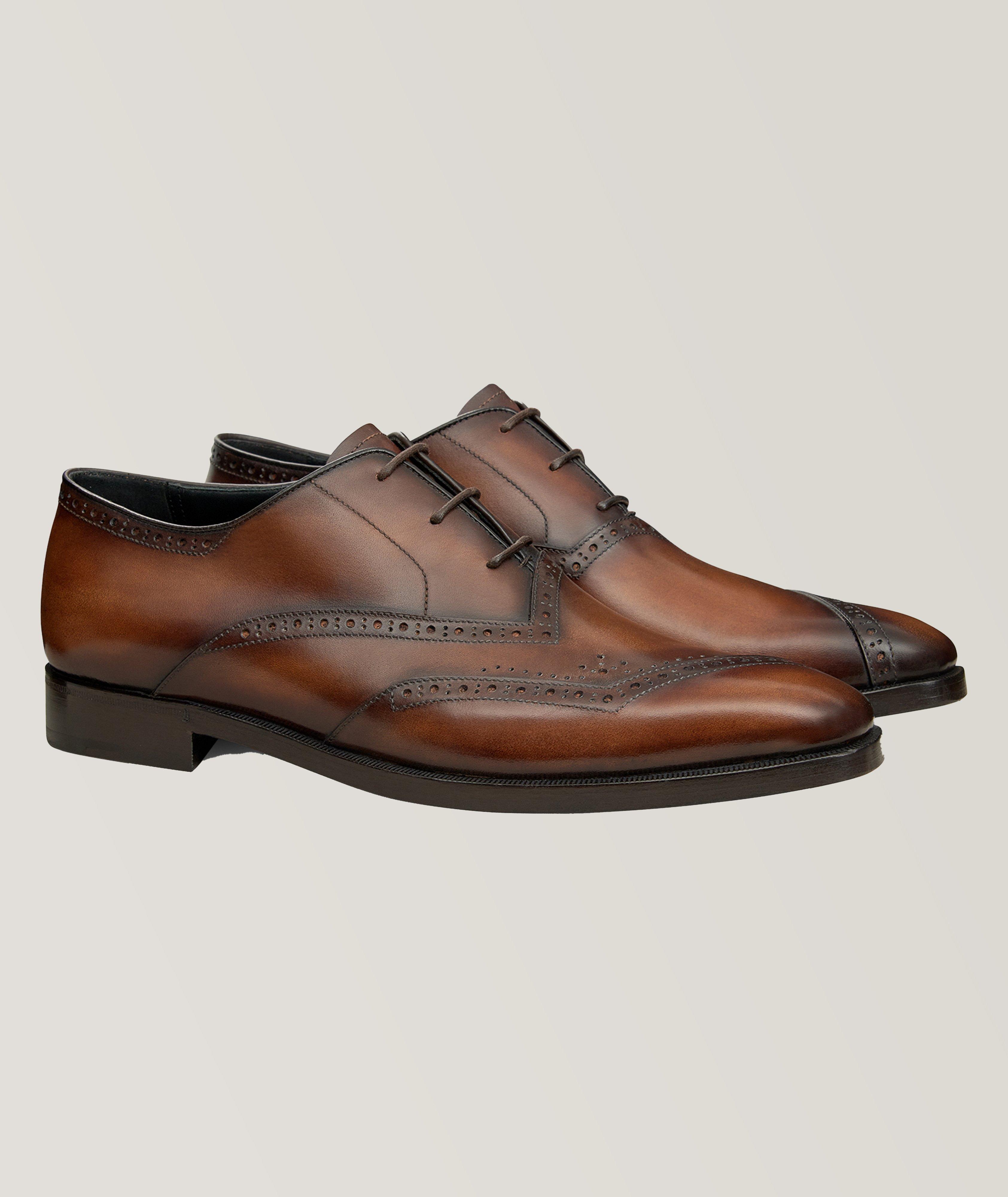 Asymmetric Broque Leather Oxford  image 1