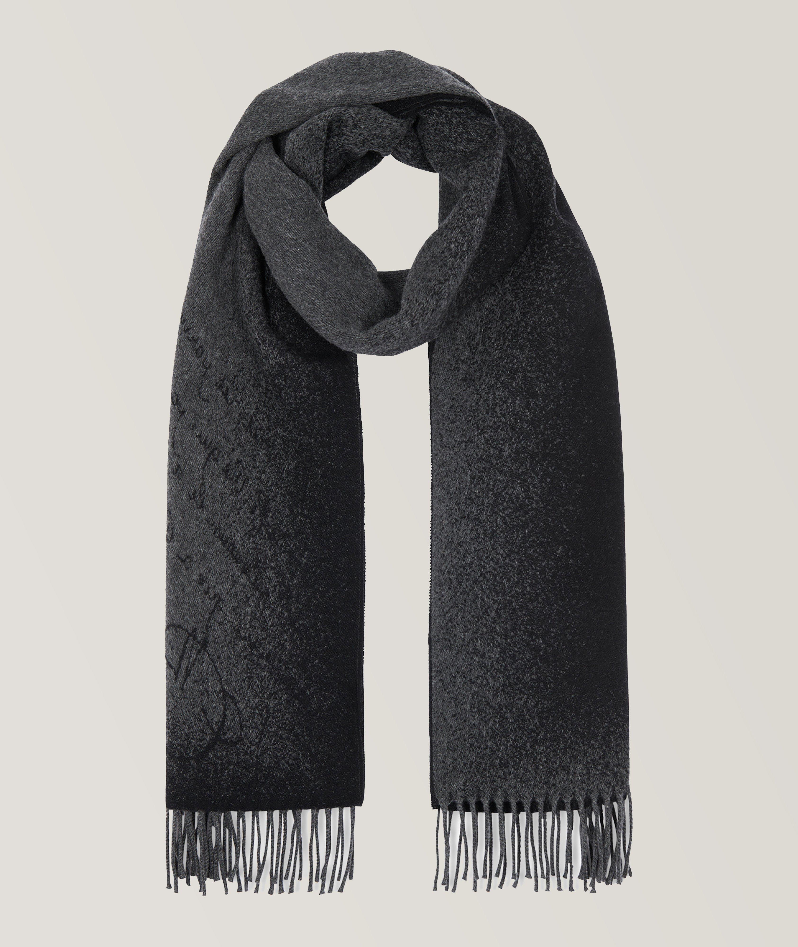 Cashmere Jacquard Patina Scritto Scarf image 1