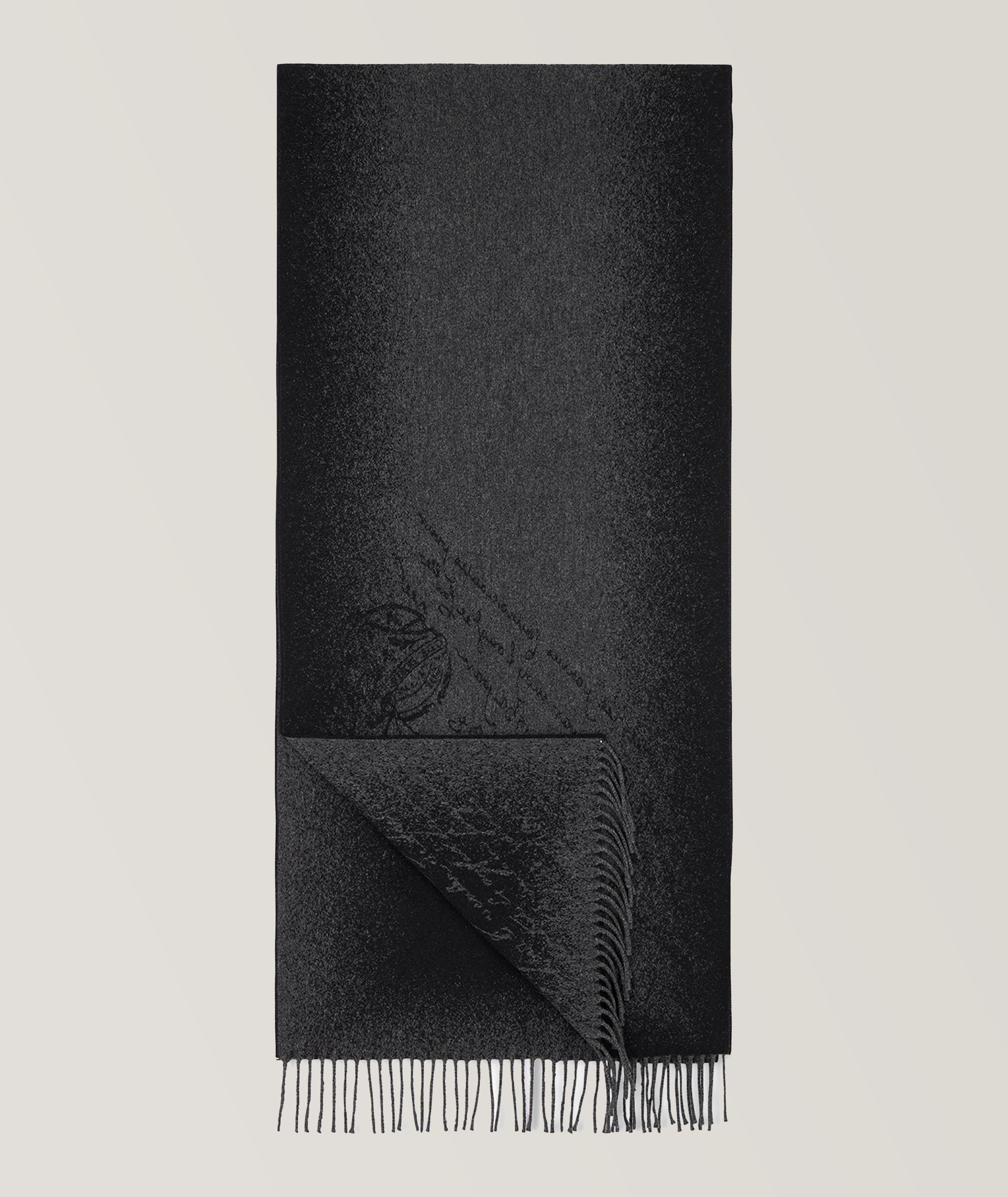 Cashmere Jacquard Patina Scritto Scarf image 0