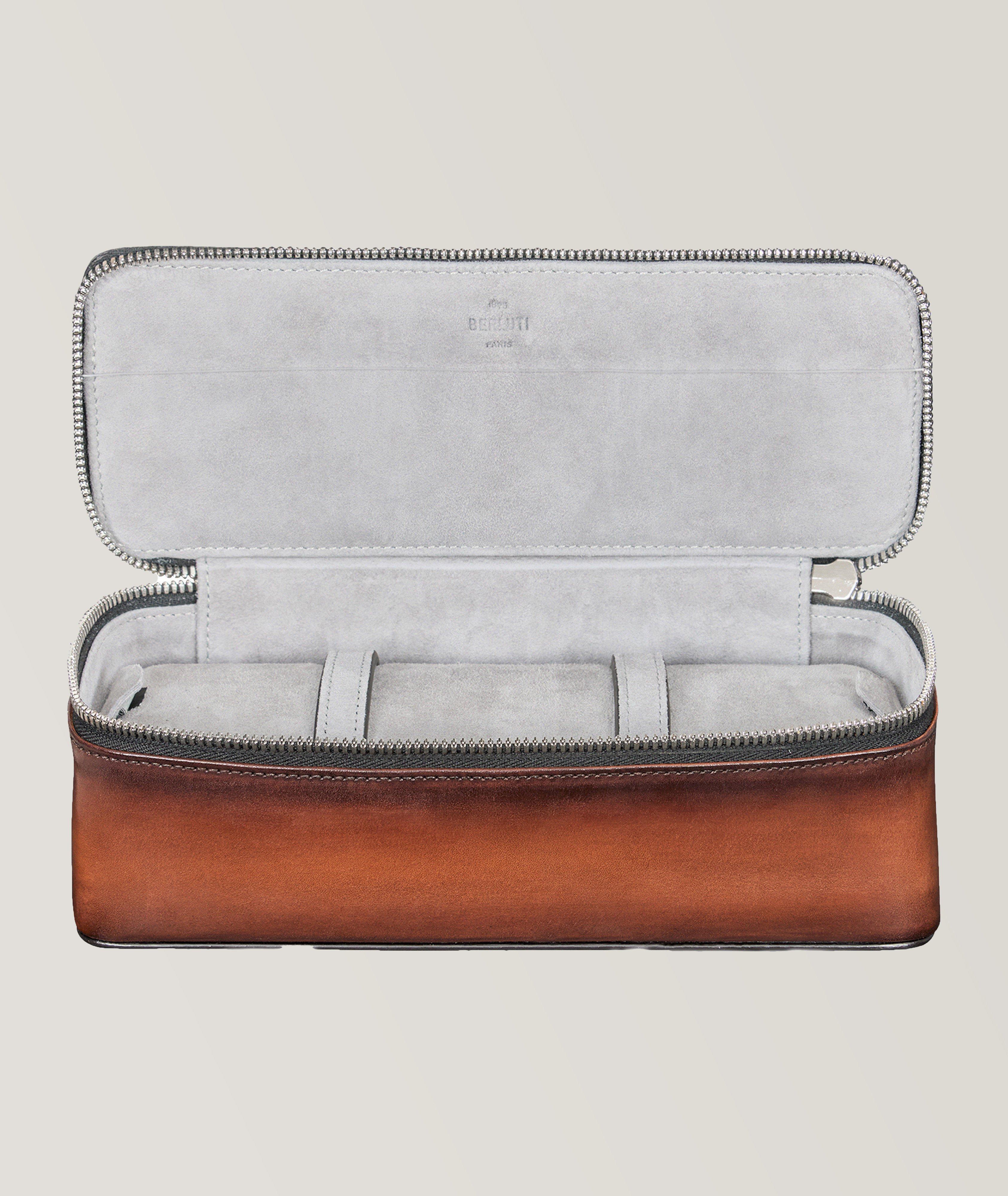 Berluti Scritto Leather 3 Watch Case