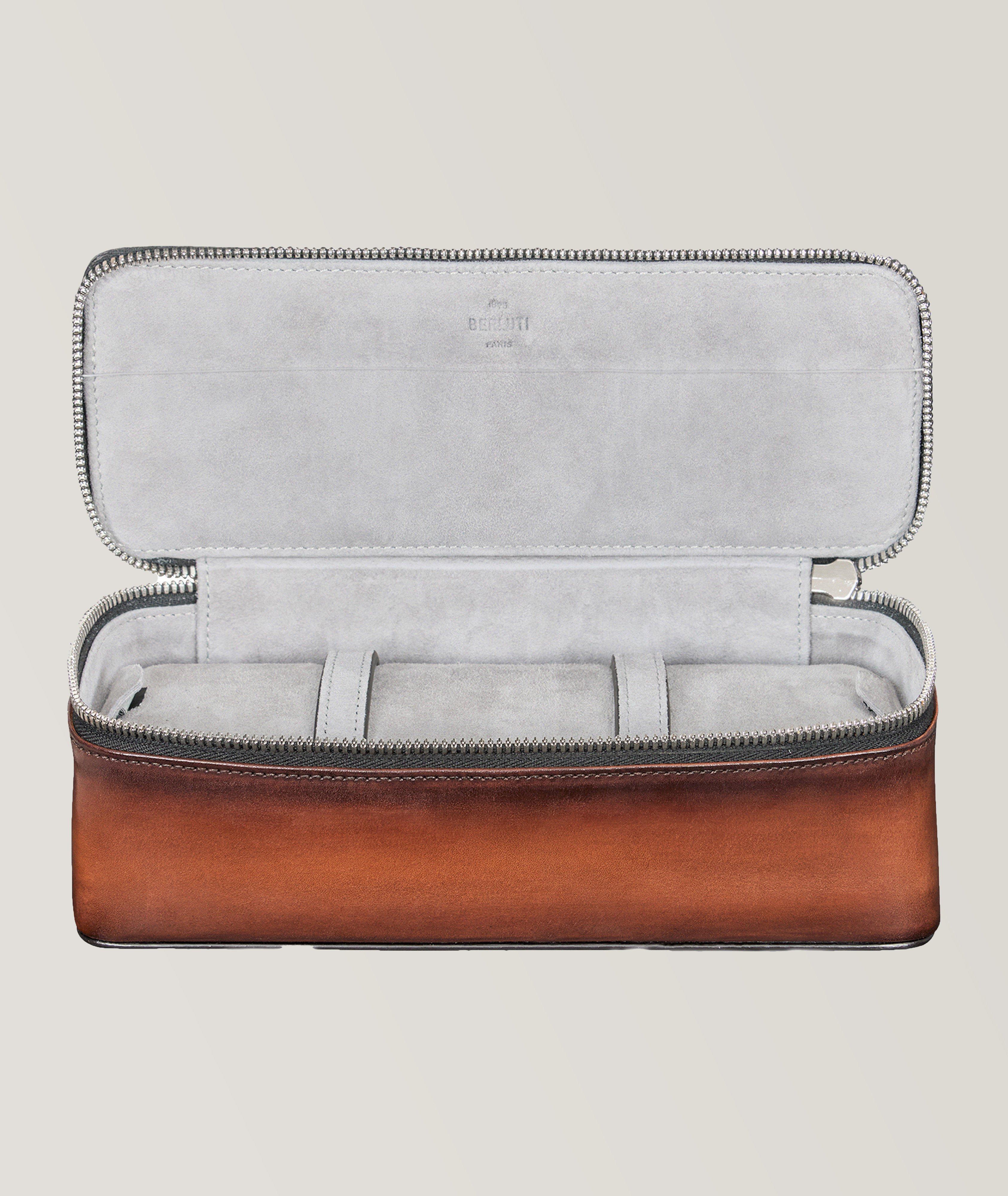 Berluti Scritto Leather 3 Watch Case
