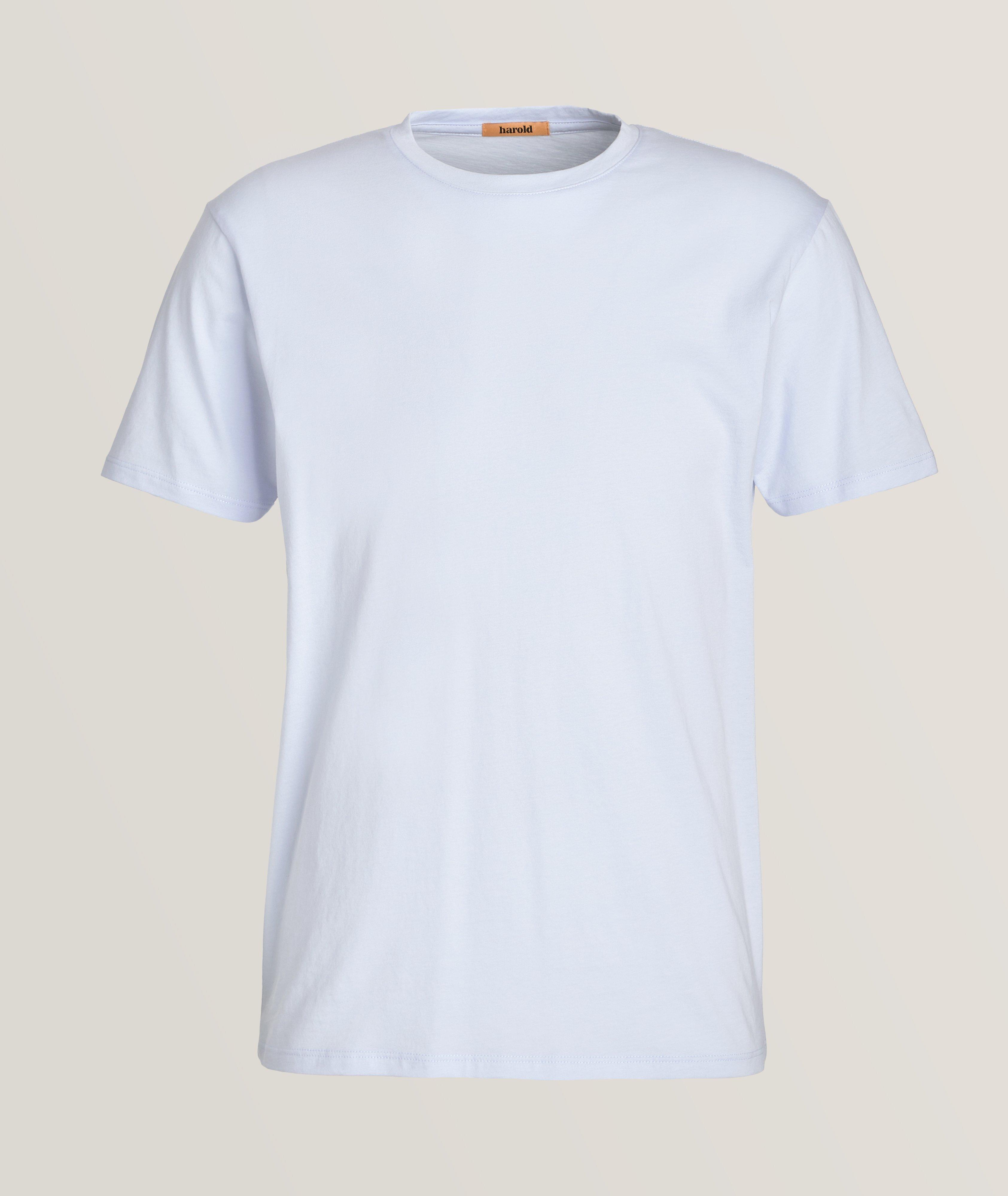 T-shirt en coton pima teint en pièce à encolure ronde image 0