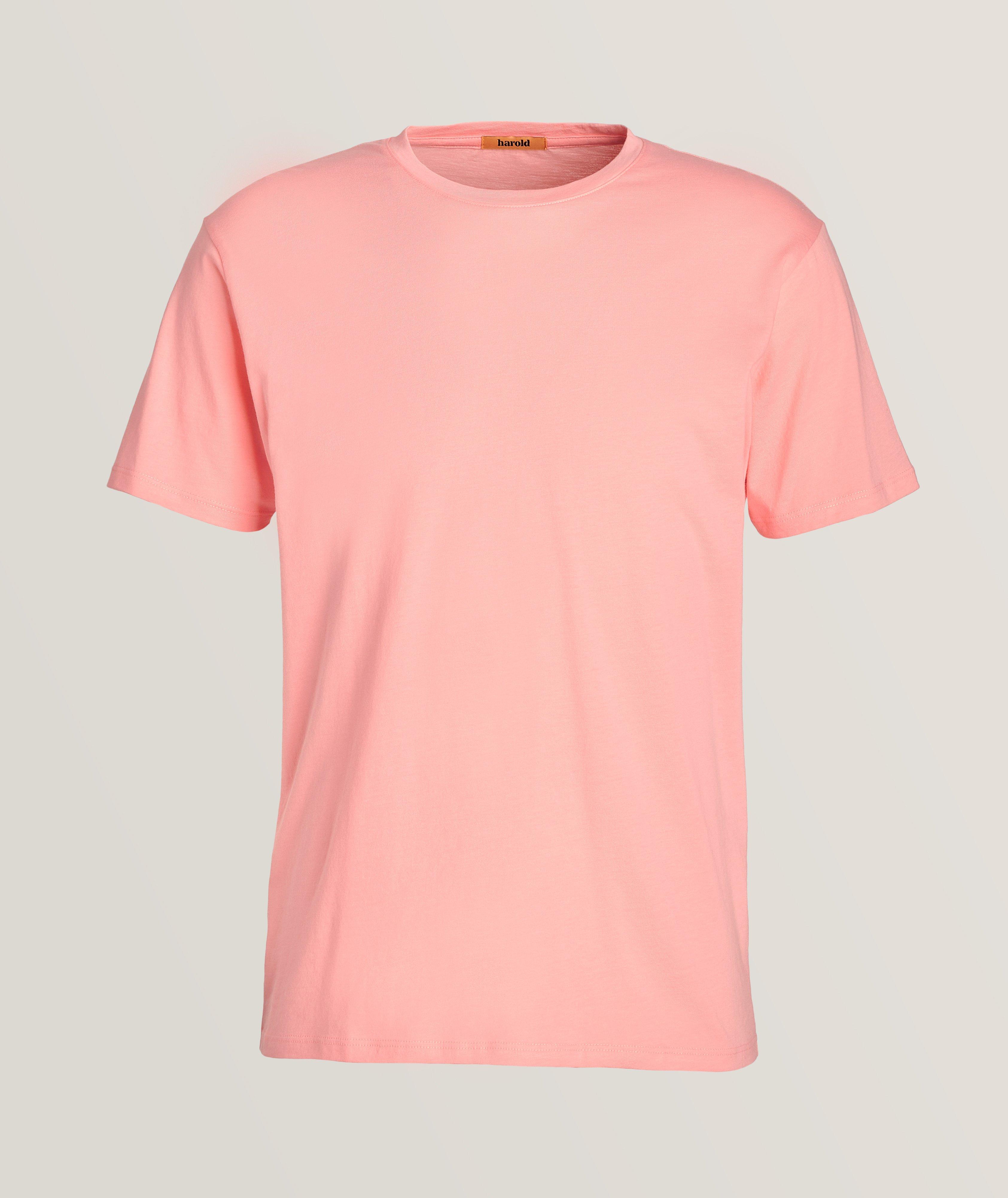 T-shirt en coton pima teint en pièce à encolure ronde image 0