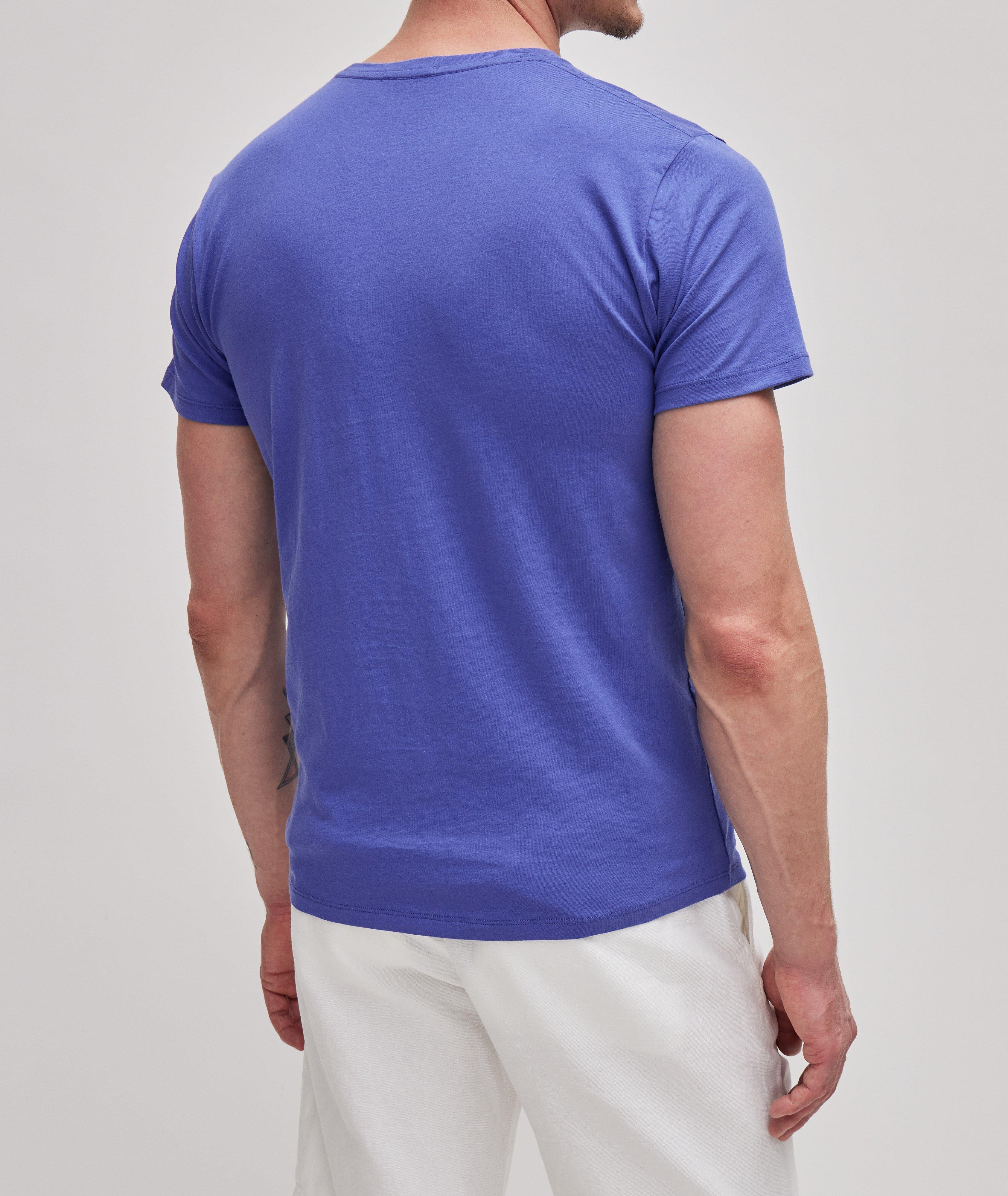 T-shirt en coton pima teint en pièce à encolure ronde image 2