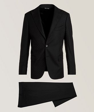 Harold Slim-Fit Geometric Pattern Jacquard Tuxedo 