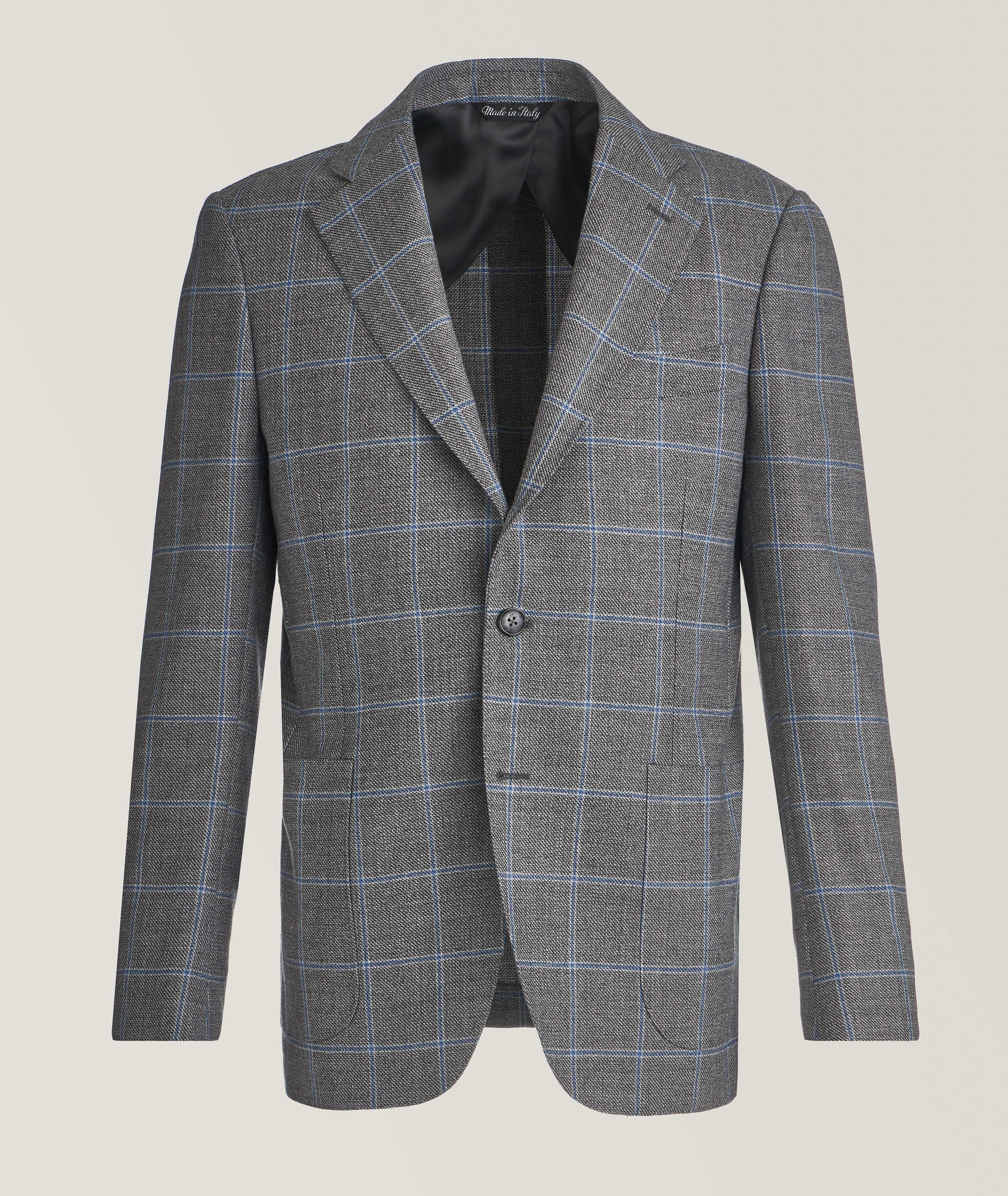 Harold Windowpane Wool Sport Jacket