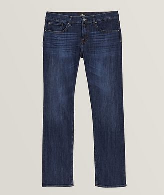 7 For All Mankind Classic Straight Leg Cotton Blend Jeans